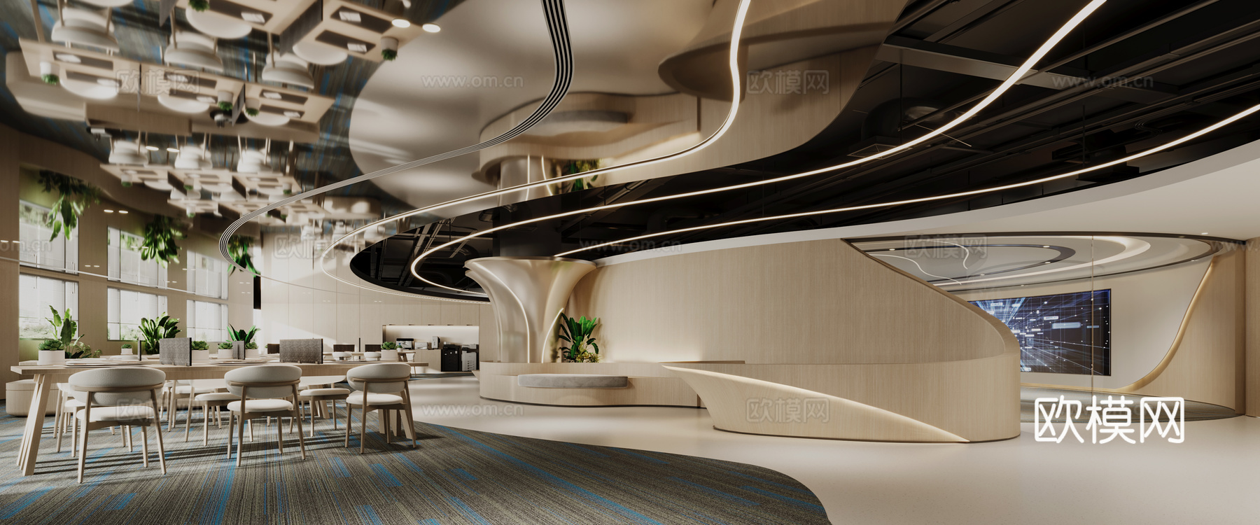 现代公司茶水区3d模型