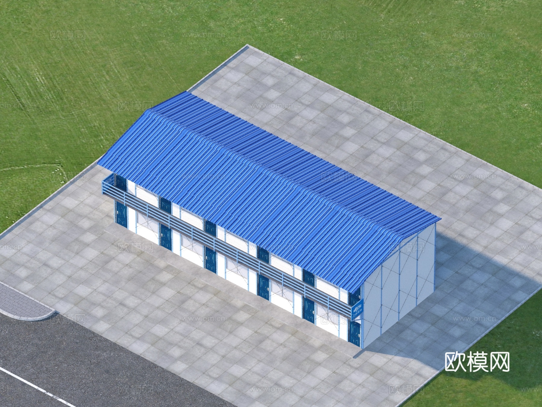 活动板房 施工板房 简易板房3d模型