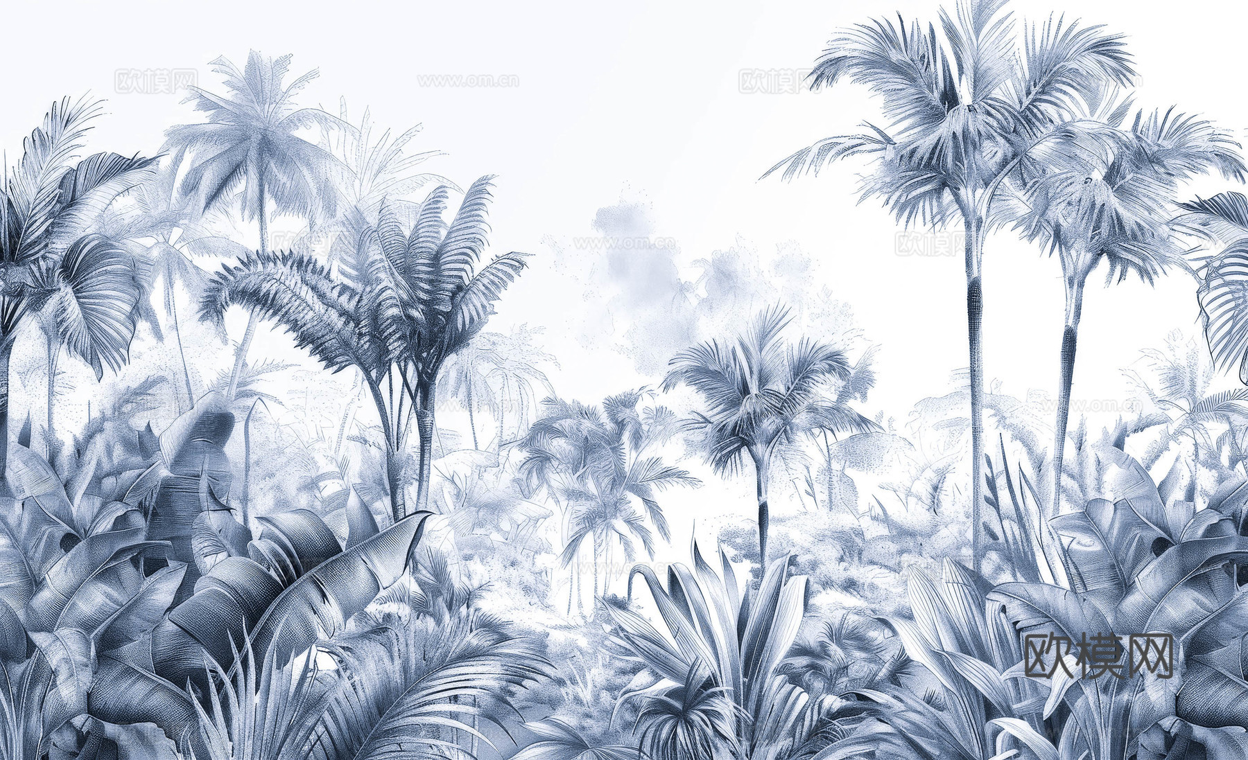 欧式田园热带雨林壁纸下载（渲染图6）