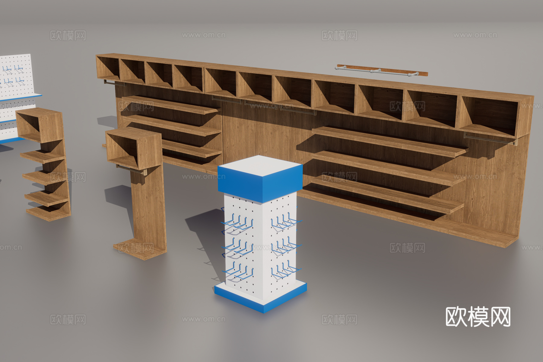 商场货架柜台3d模型