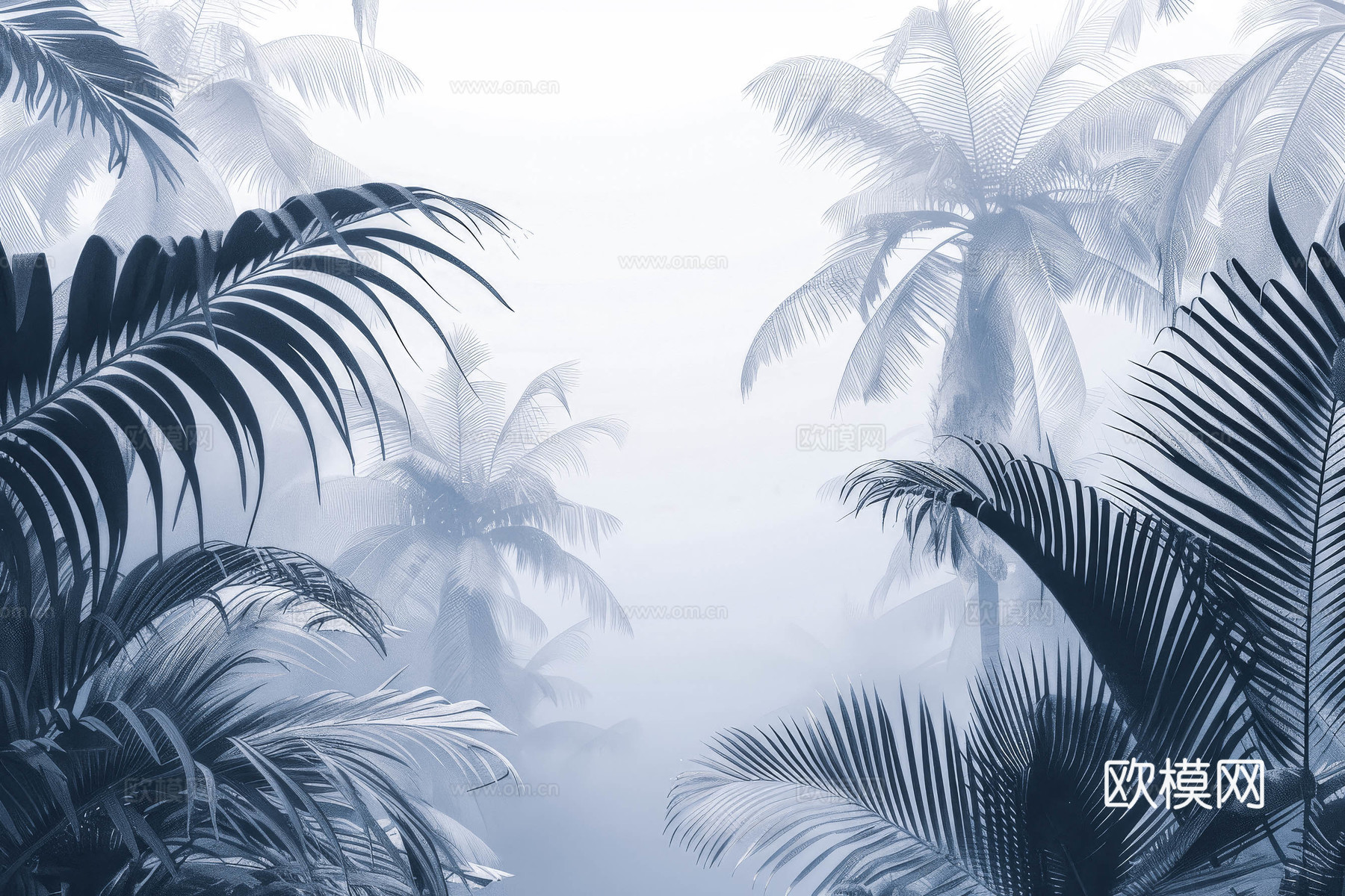 欧式田园热带雨林壁纸下载（渲染图5）