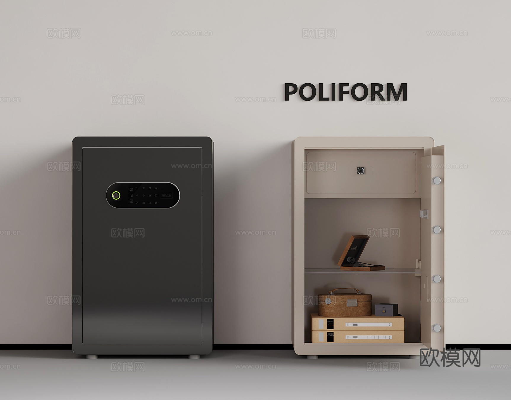 现代保险柜 保险箱su模型