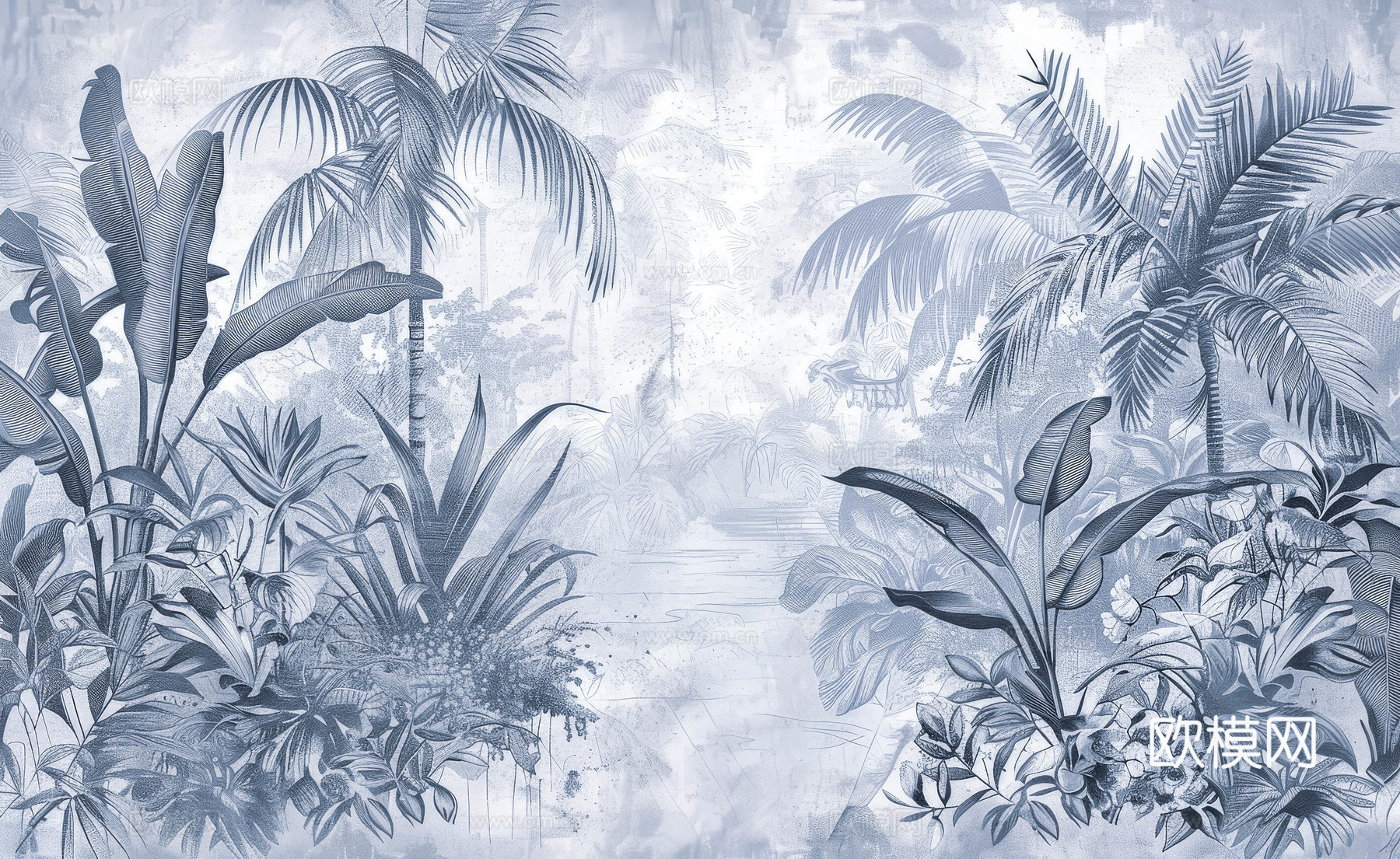 欧式田园热带雨林壁纸下载（渲染图7）