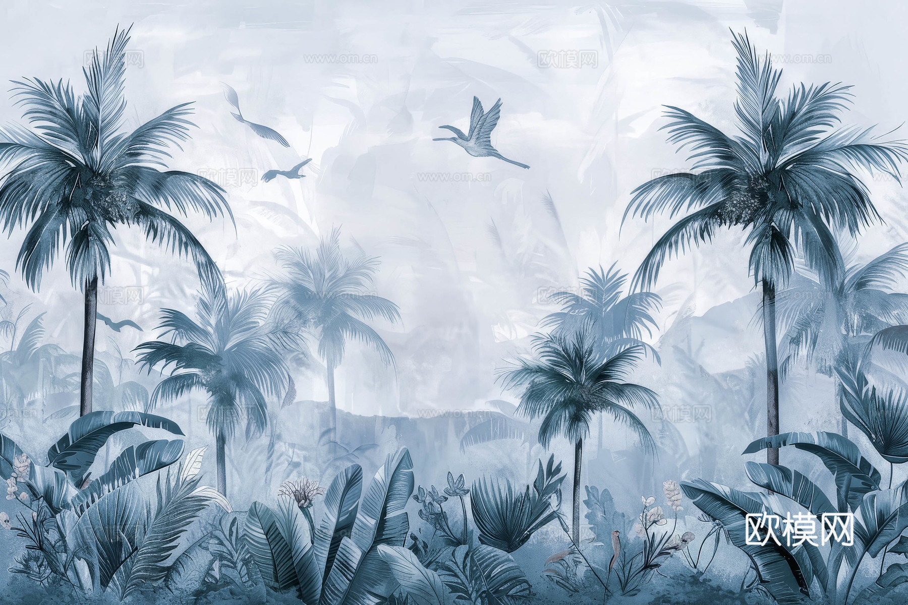 欧式田园热带雨林壁纸下载（渲染图8）