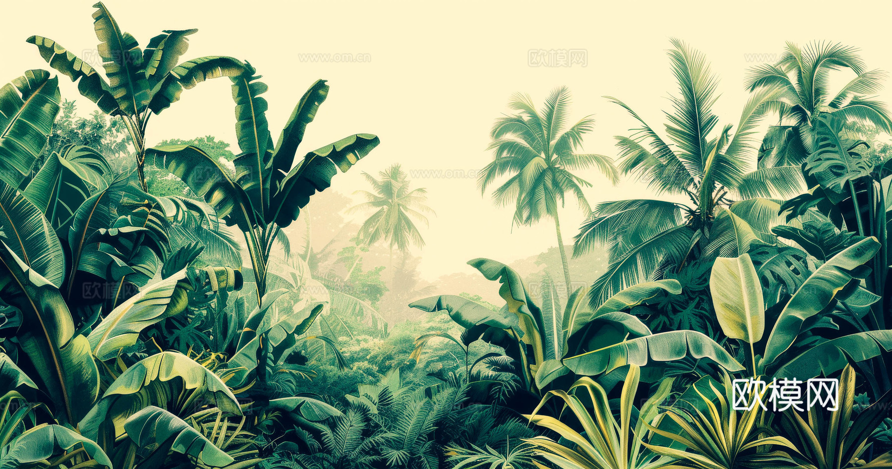 欧式田园热带雨林壁纸下载（渲染图7）