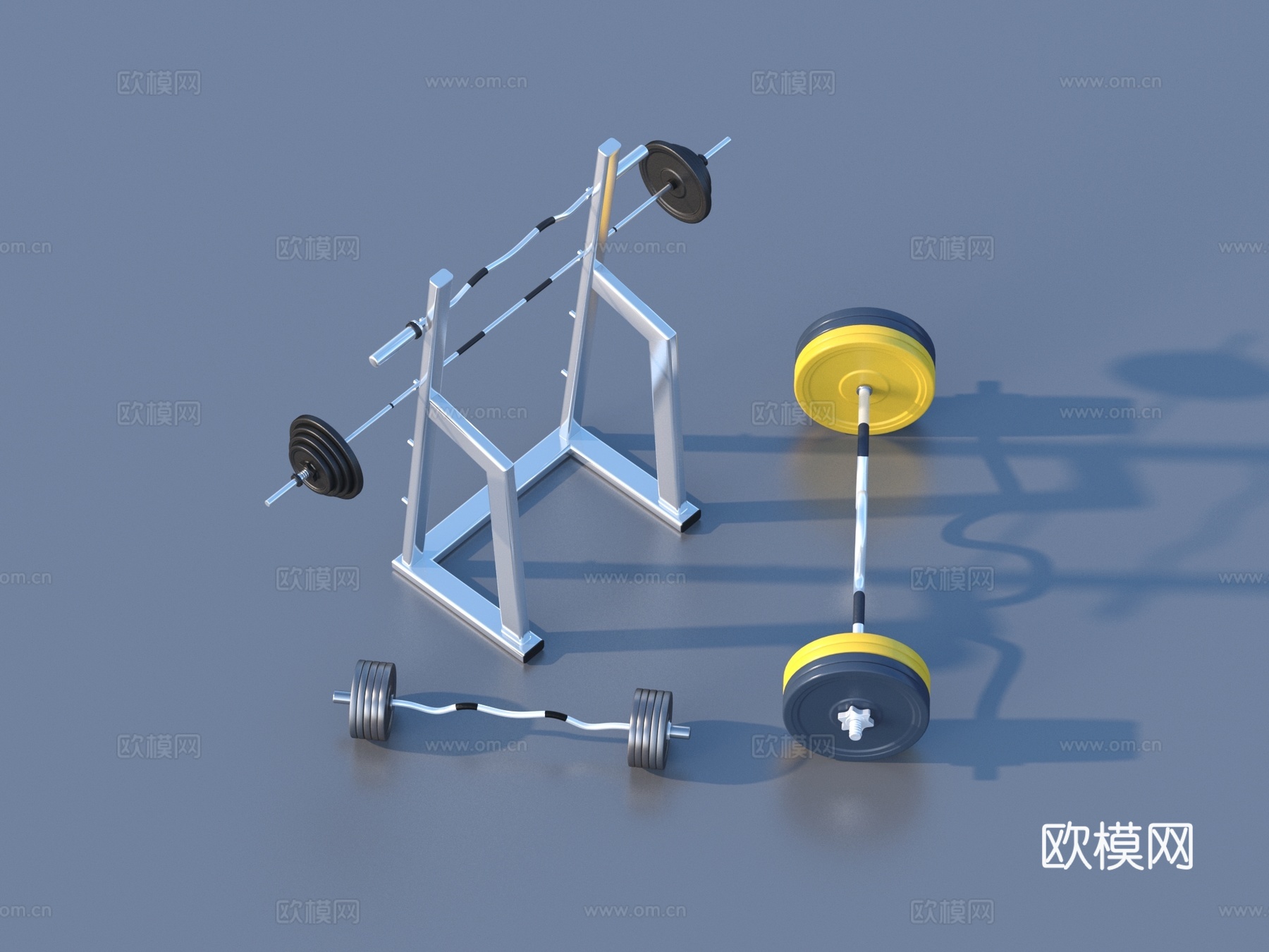 杠铃 举重杠铃3d模型