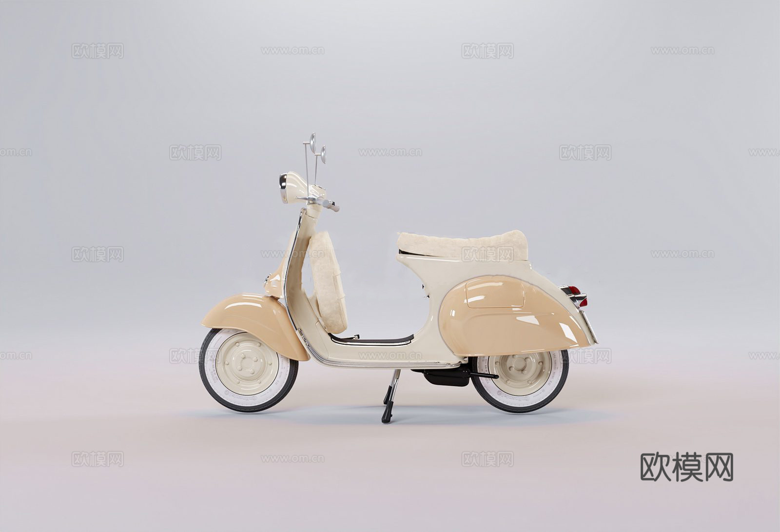 现代简约电瓶车 小电驴 摩托车3d模型
