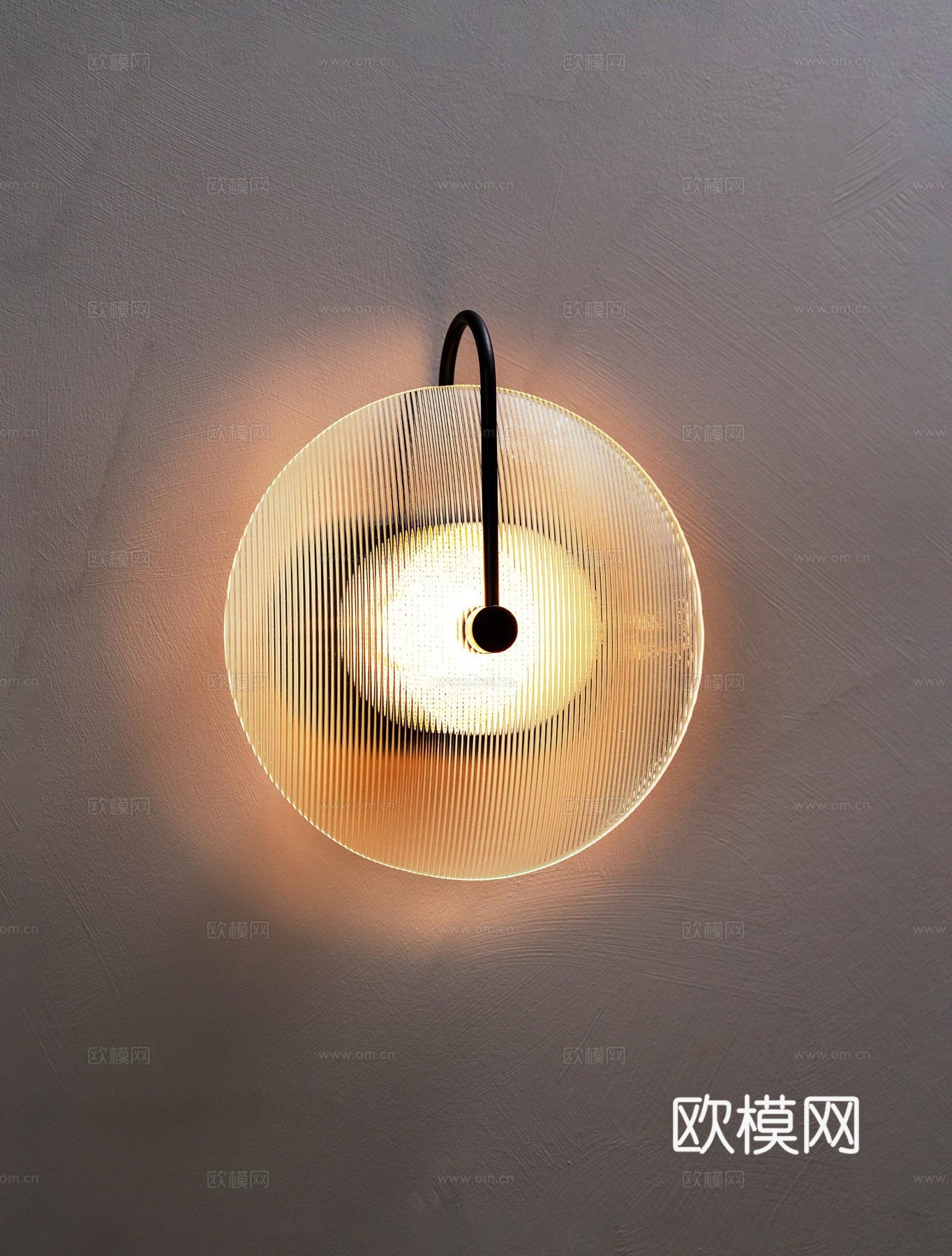 北欧创意轻奢玻璃壁灯后现代简约圆形餐厅玄关背景墙卧室床头灯具su模型