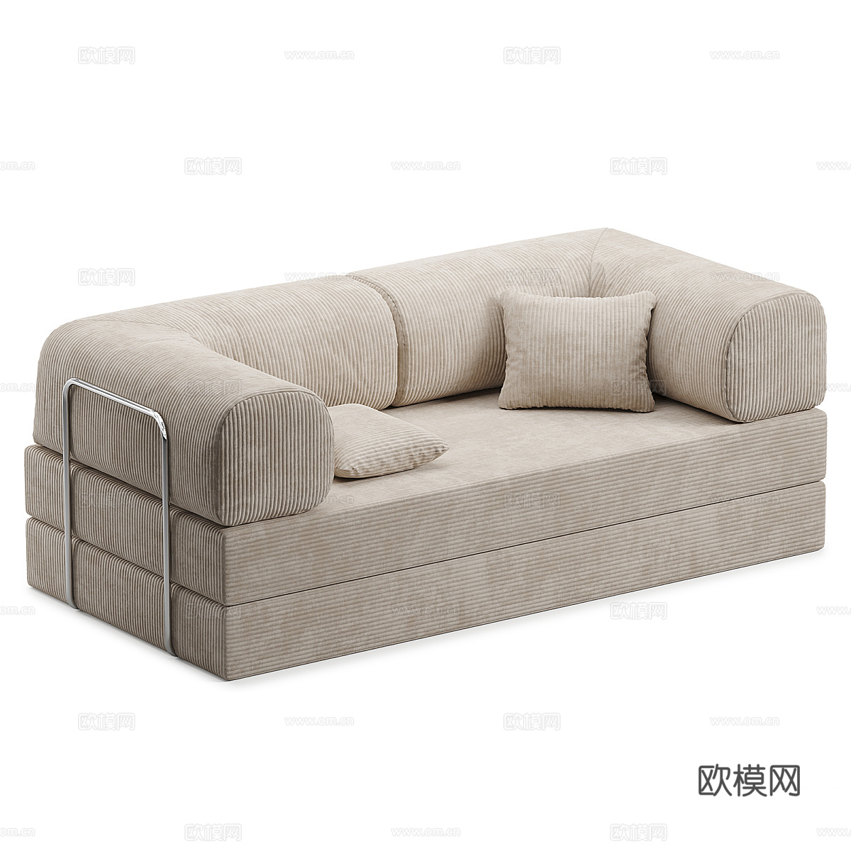 现代意式布艺泰迪沙发3d模型