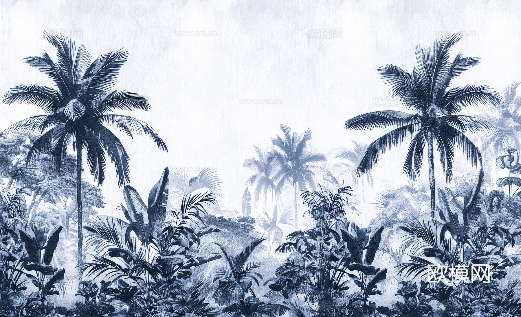 欧式田园热带雨林壁纸下载（渲染图4）