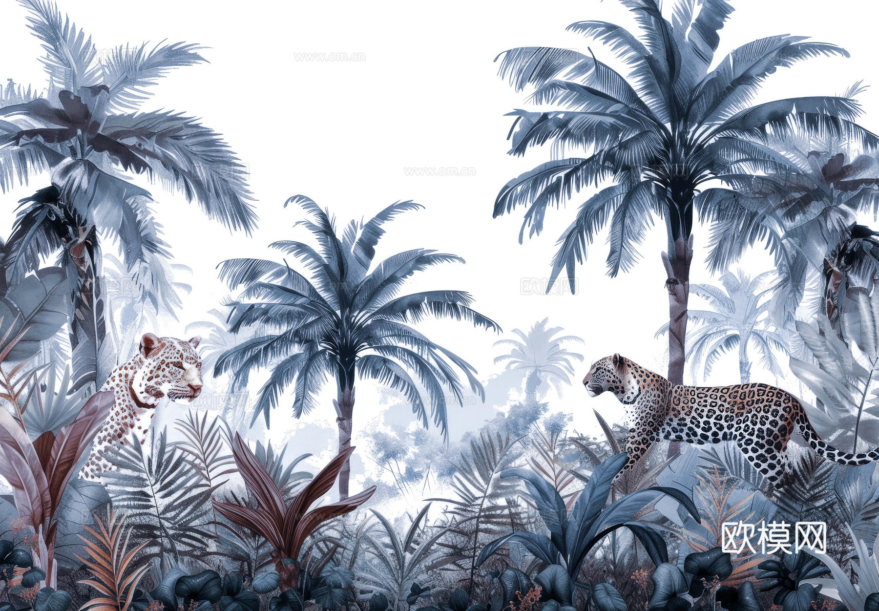 欧式田园热带雨林壁纸下载（渲染图8）