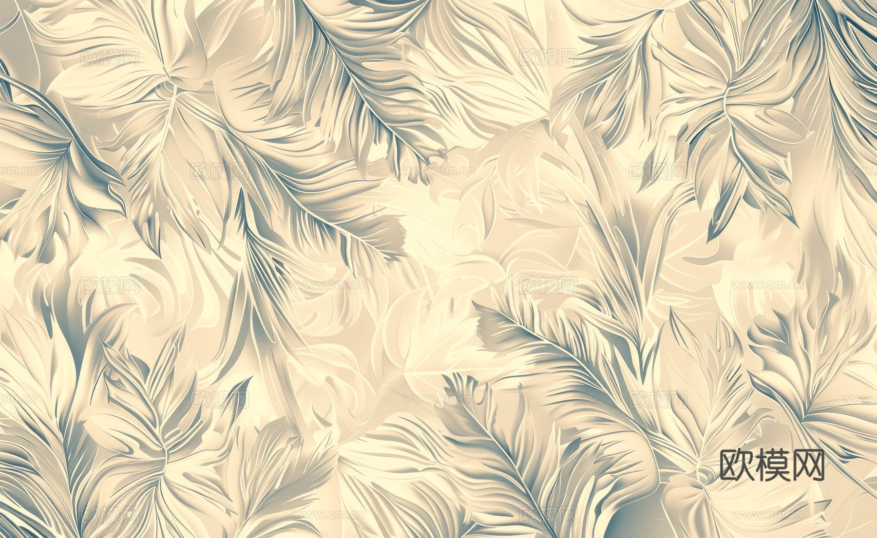 欧式田园热带雨林壁纸下载（渲染图5）