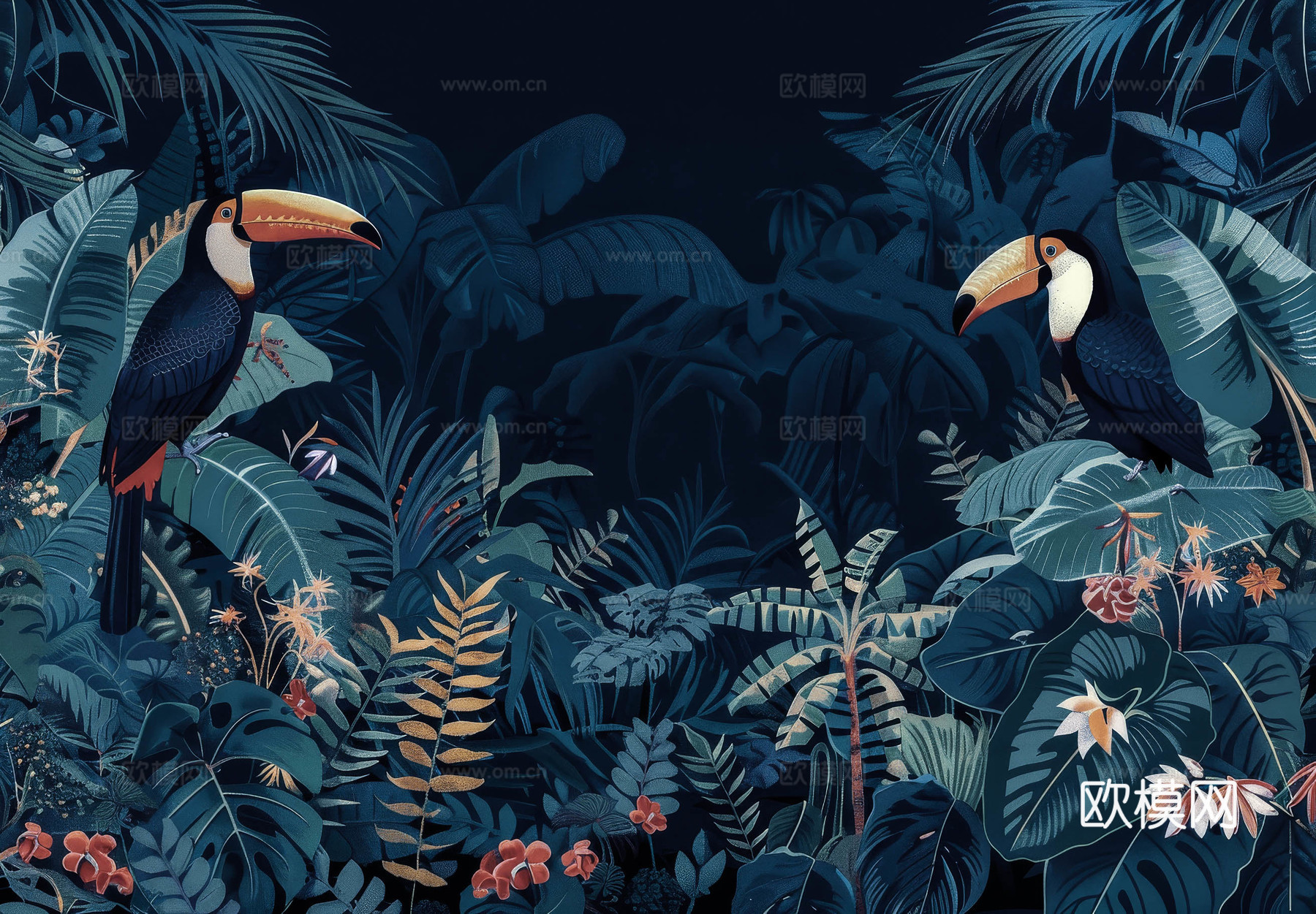 欧式田园热带雨林壁纸下载（渲染图7）