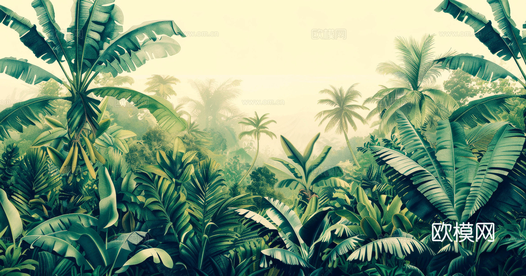 欧式田园热带雨林壁纸下载（渲染图5）