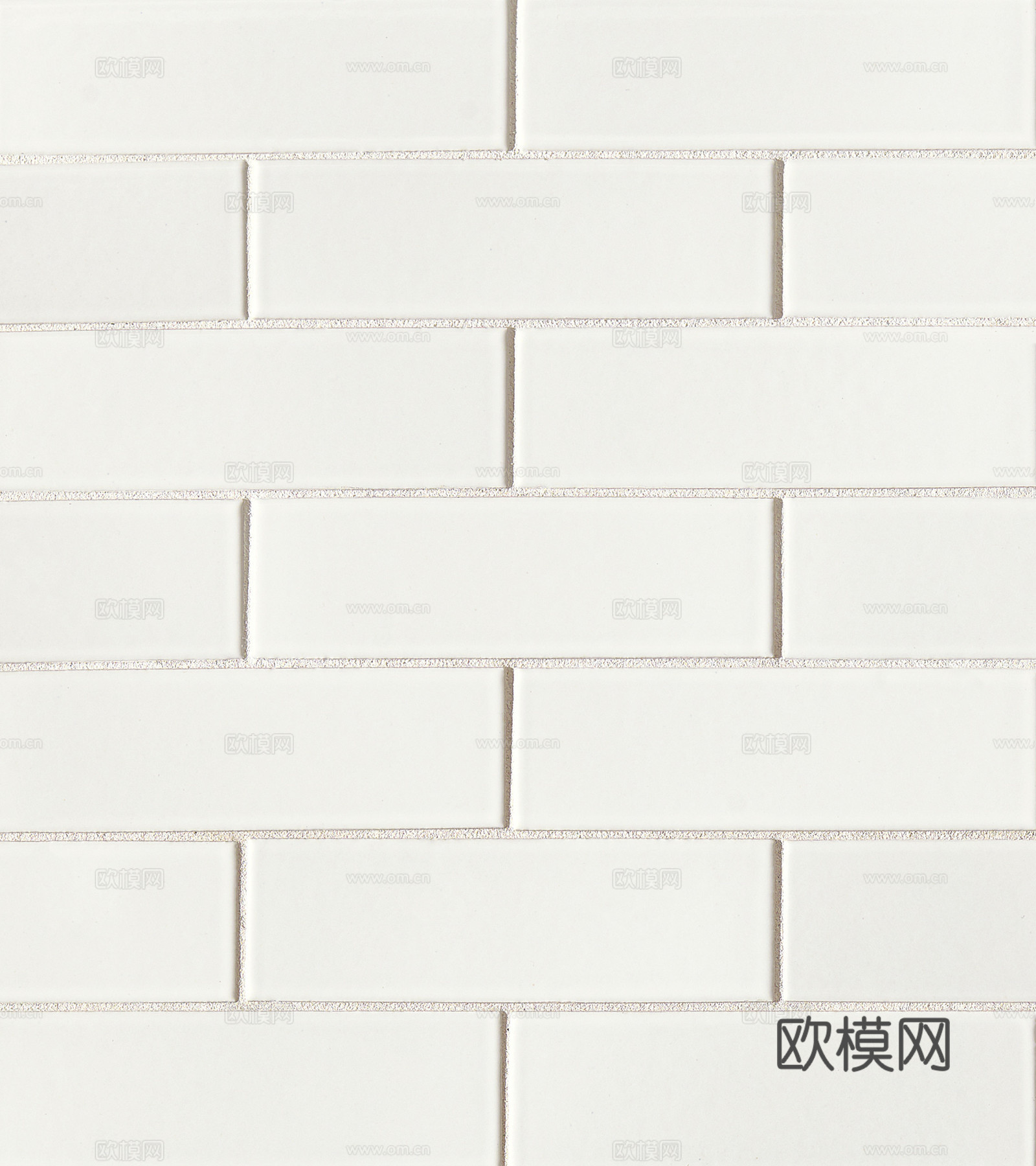 白色工字拼纯色瓷砖贴图