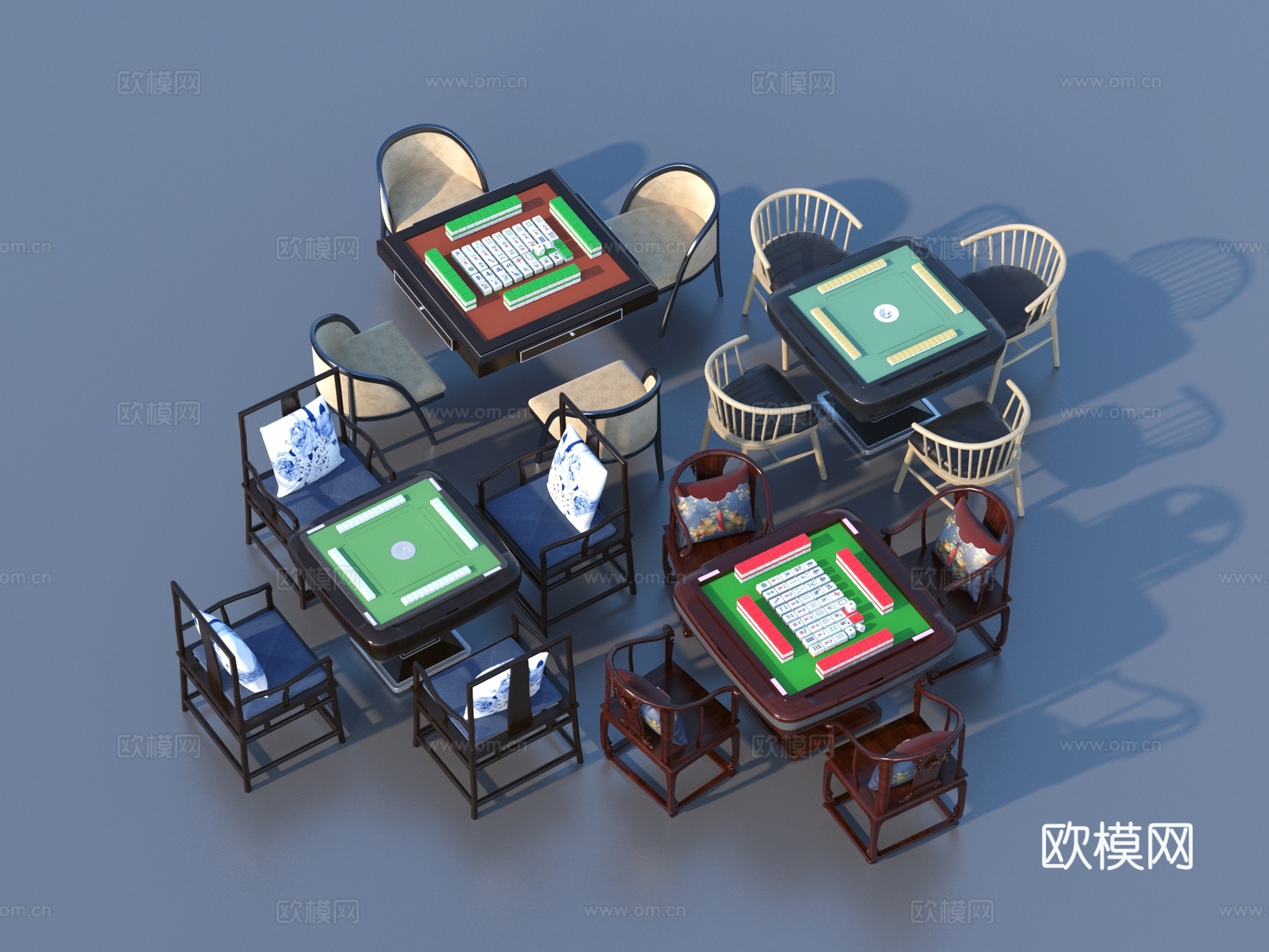 麻将 棋牌 中国麻将 娱乐3d模型
