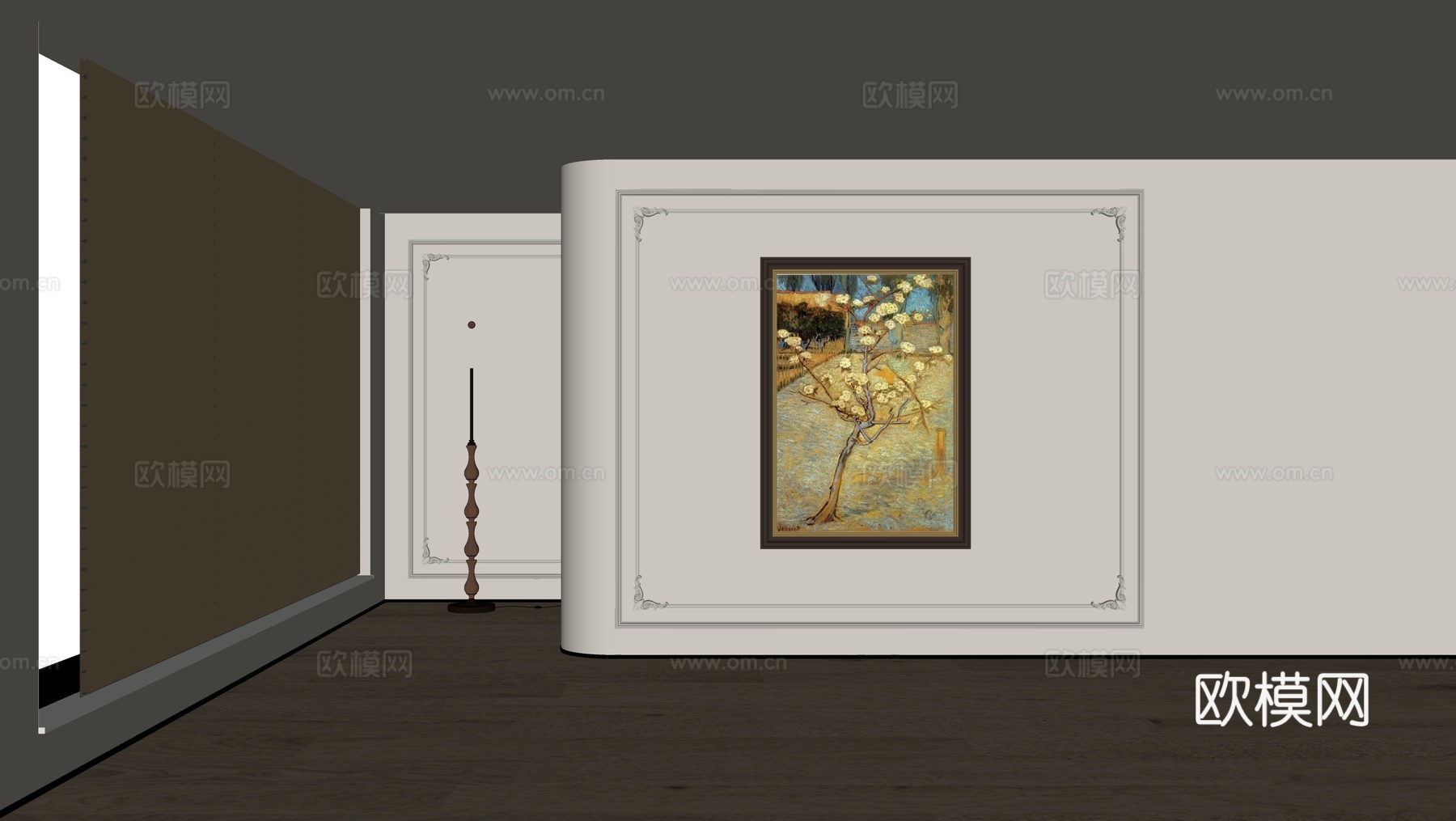 美式装饰画su模型