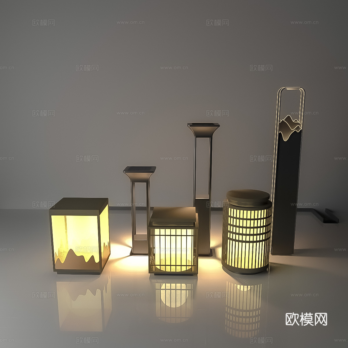 庭院灯su模型