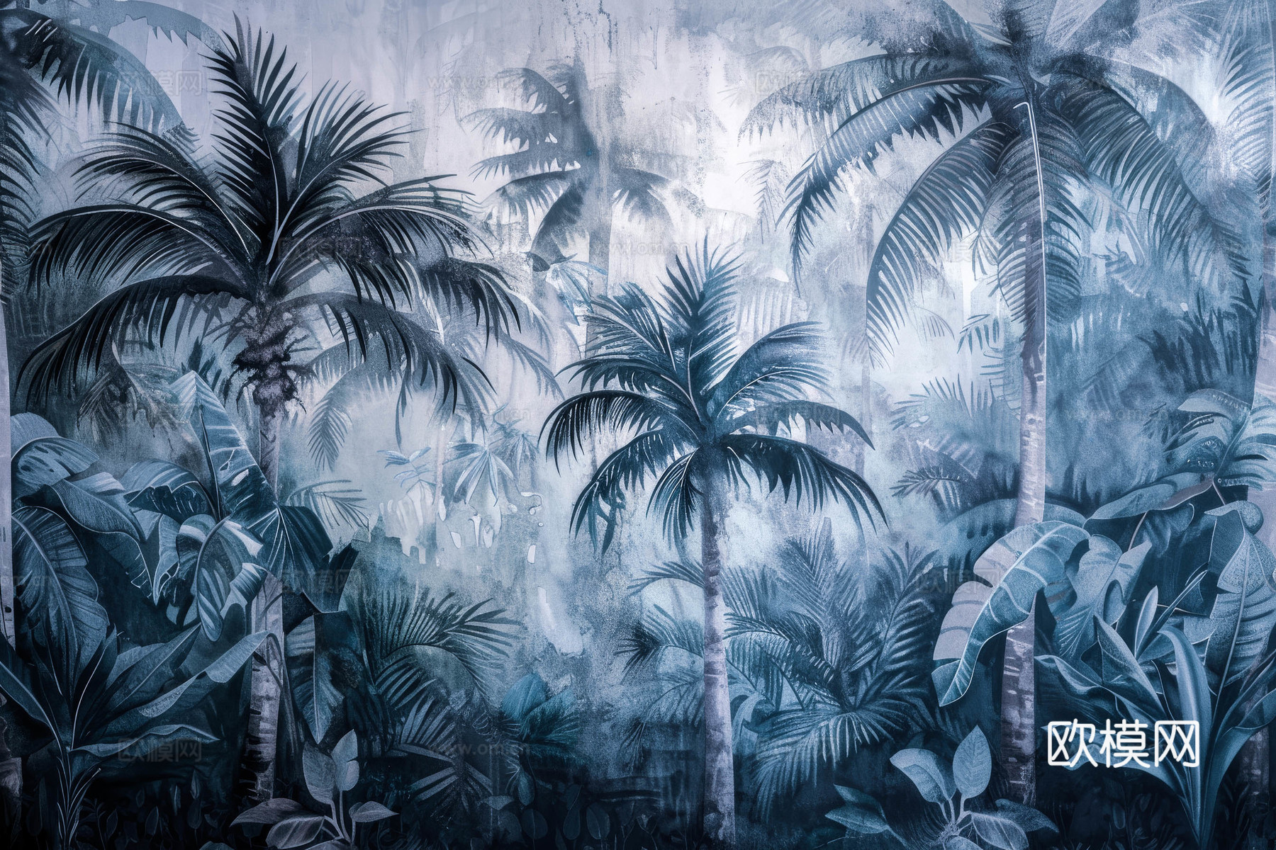 欧式田园热带雨林壁纸下载（渲染图4）