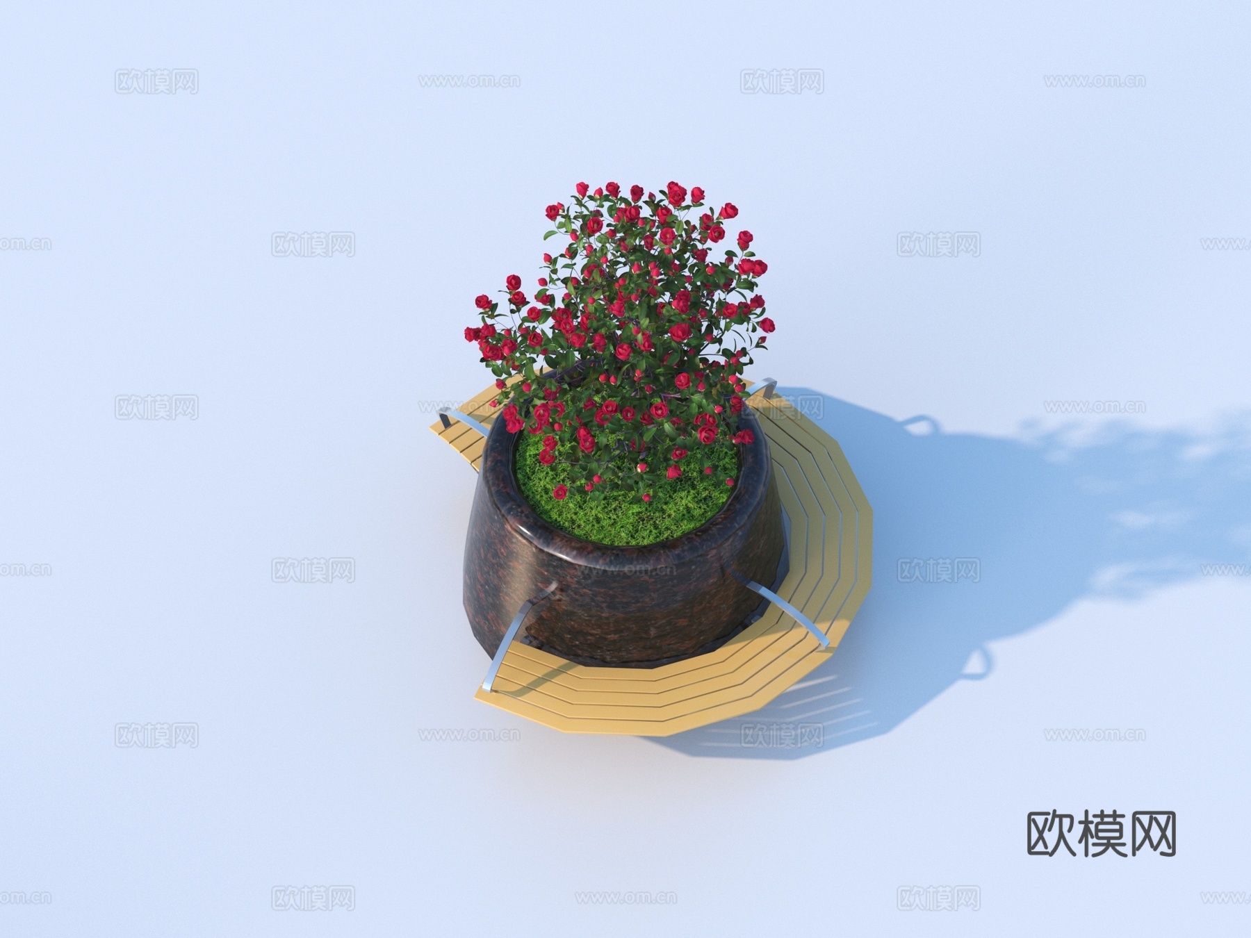 树池 坐凳 树池花坛3d模型