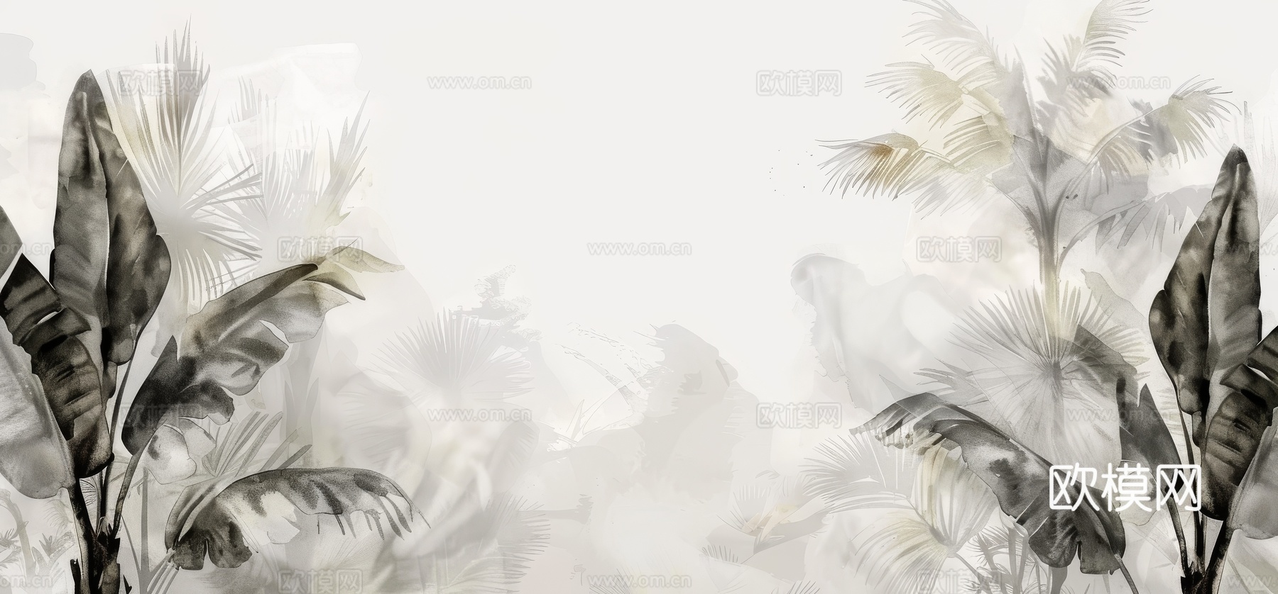 欧式田园热带雨林壁纸下载（渲染图4）