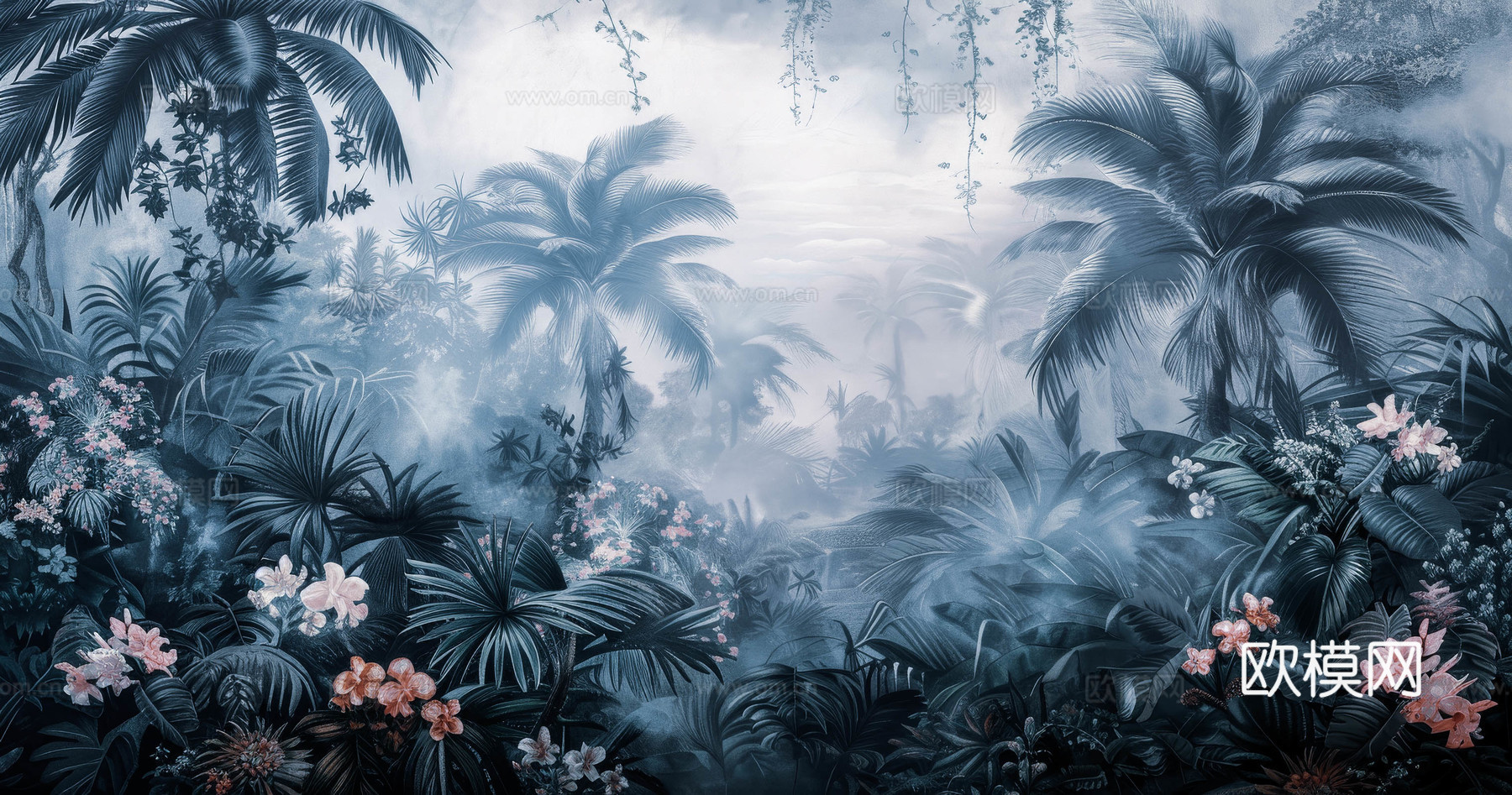 欧式田园热带雨林壁纸下载（渲染图7）