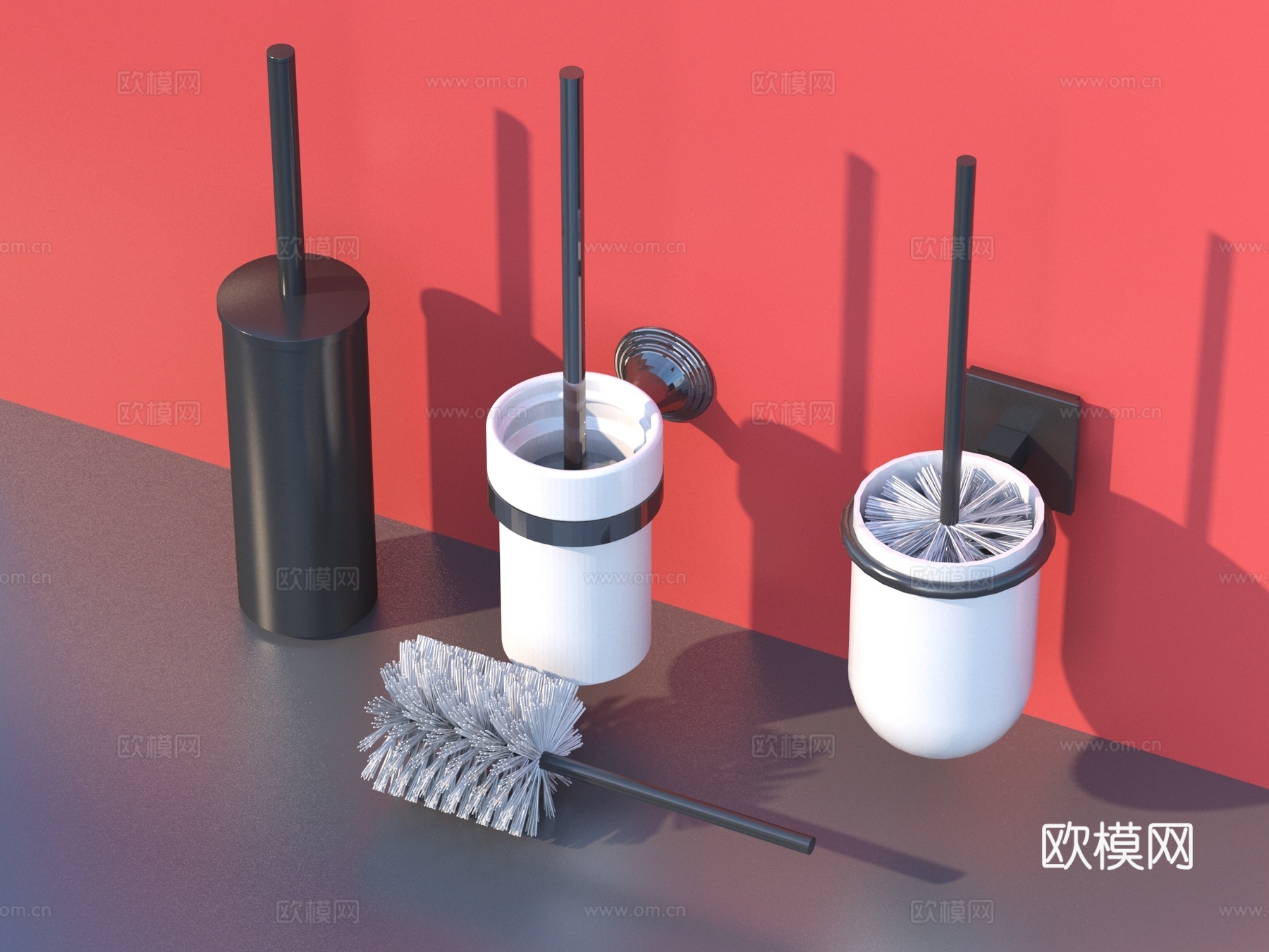 马桶刷 卫浴小件3d模型