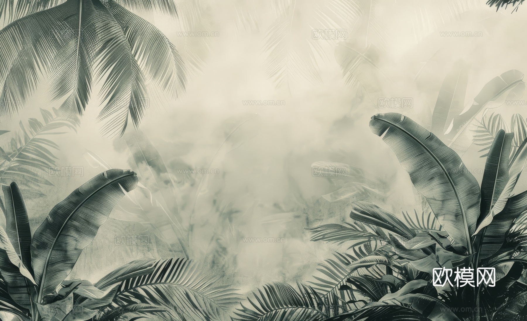 欧式田园热带雨林壁纸下载（渲染图4）