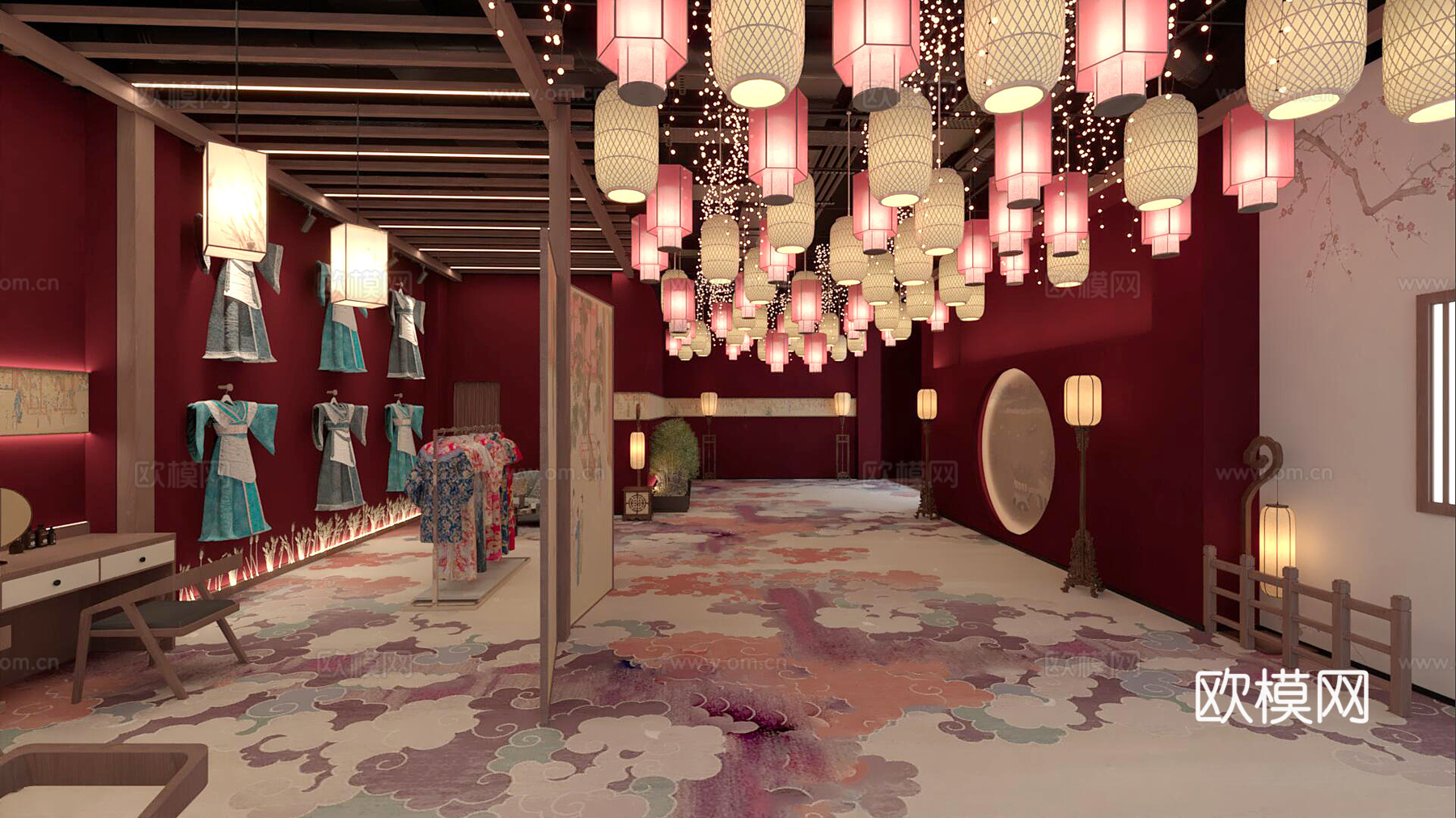 汉服店3d模型