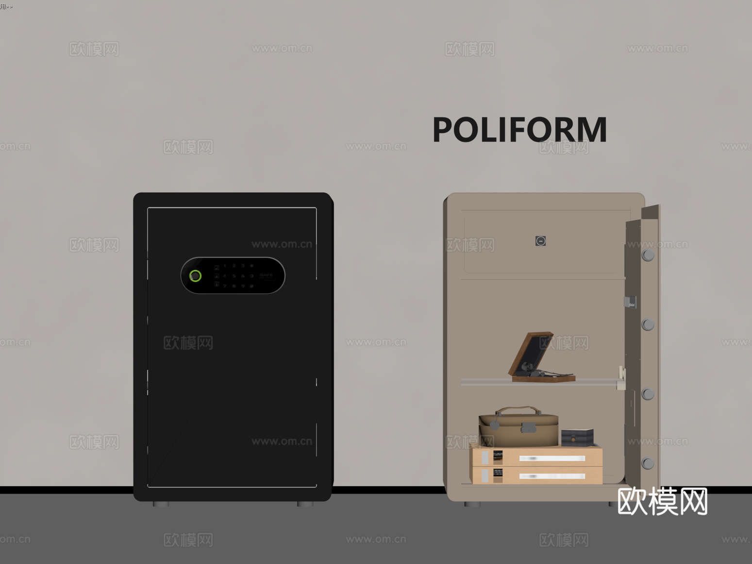 现代保险柜 保险箱su模型