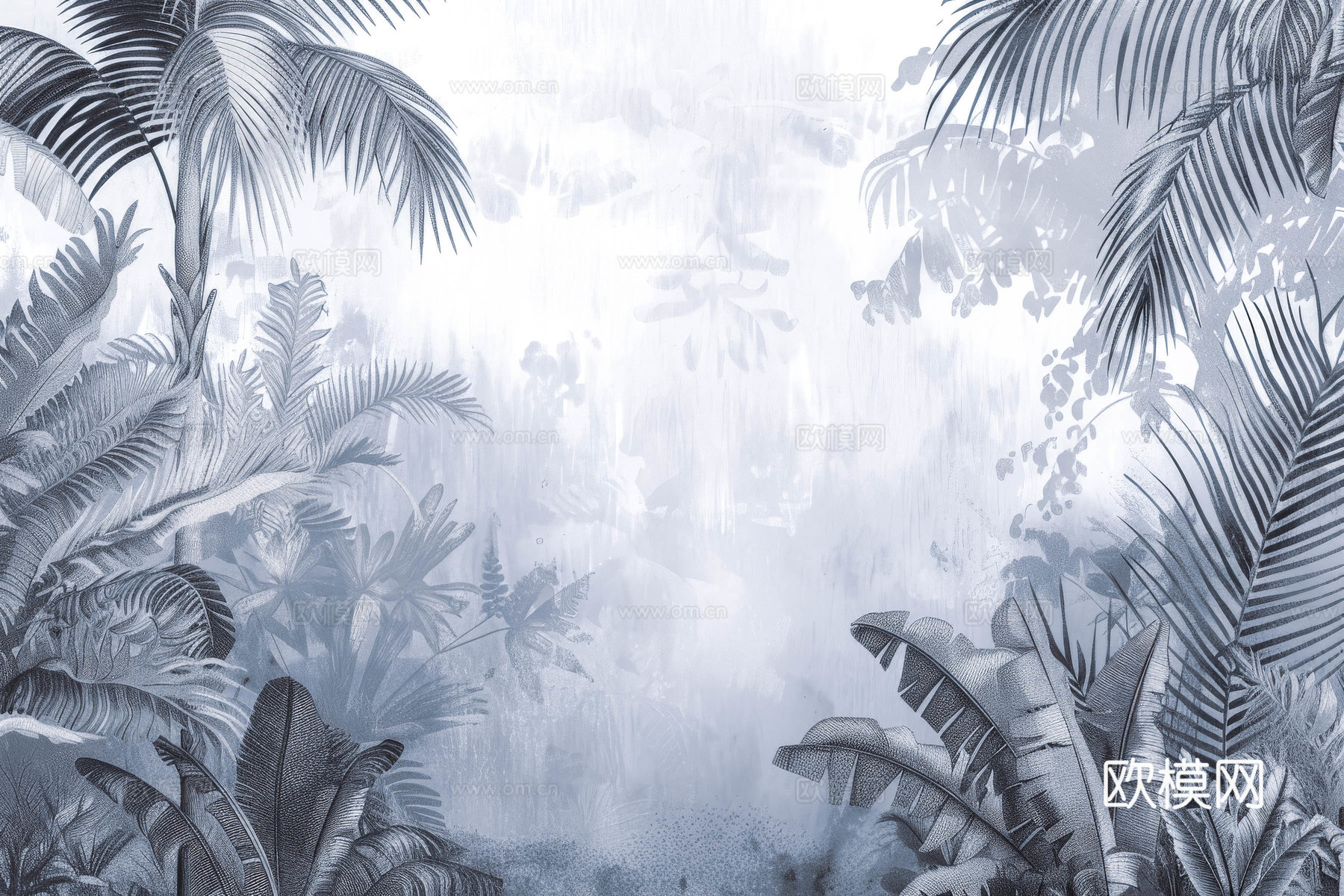 欧式田园热带雨林壁纸下载（渲染图3）