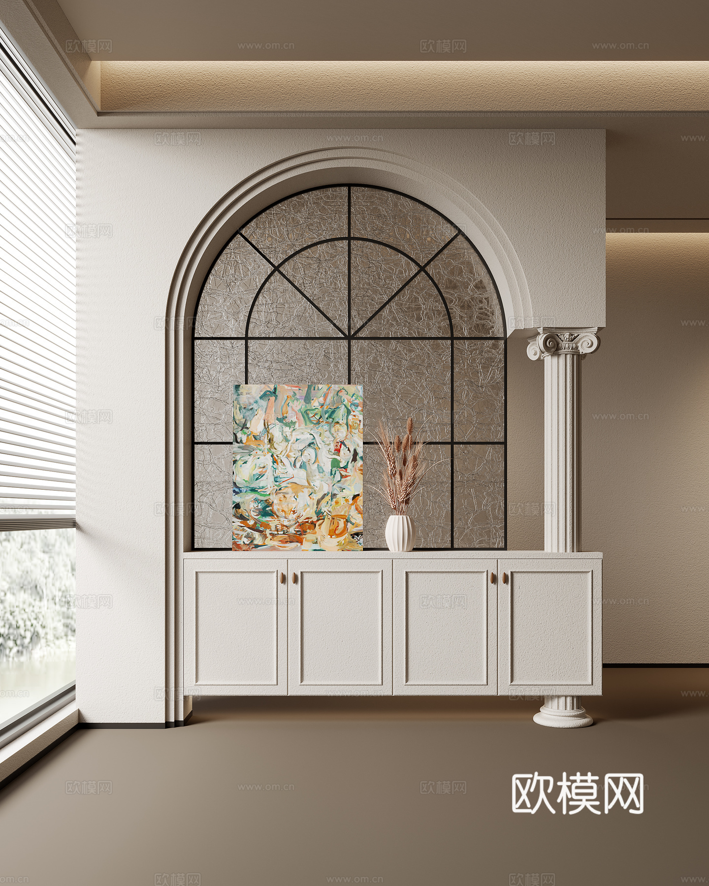 法式玄关3d模型
