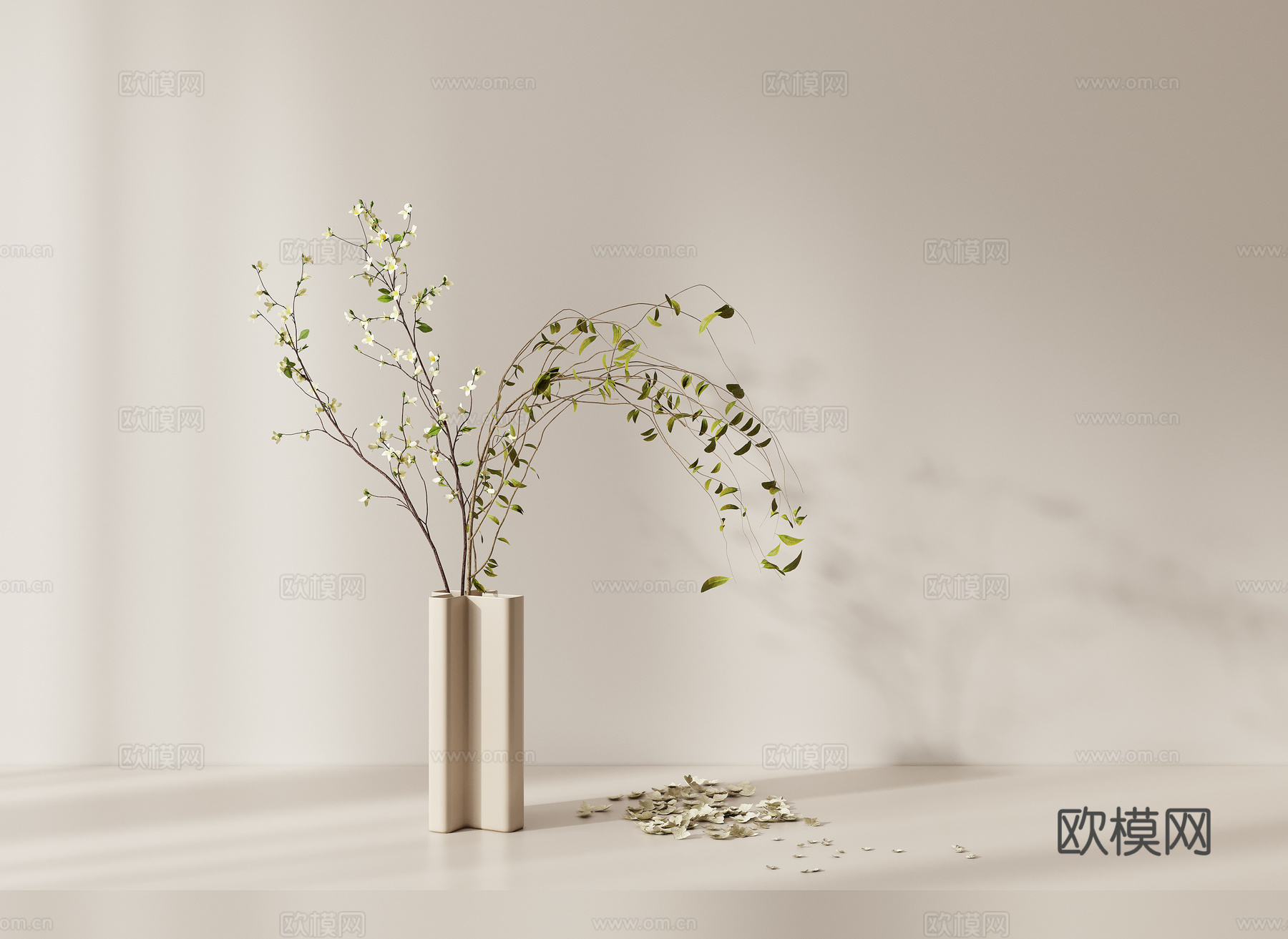盆栽绿植花瓶su模型