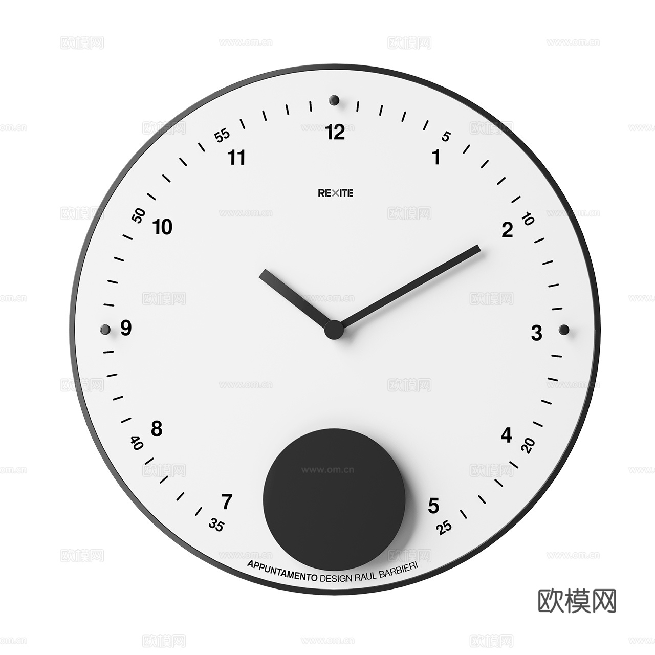Rexite 极简时钟 壁挂时钟 挂钟 圆形时钟 装饰品3d模型