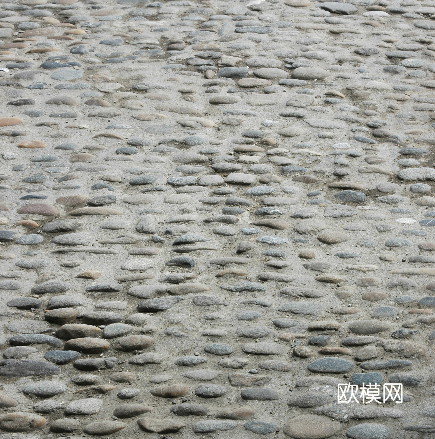 砖块路面  鹅卵石地面
