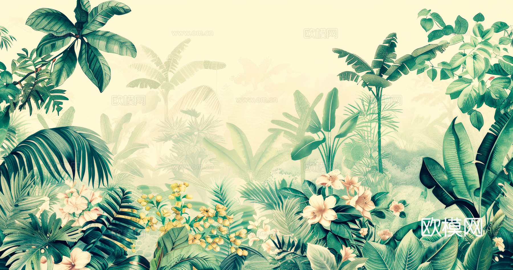 欧式田园热带雨林壁纸下载（渲染图7）