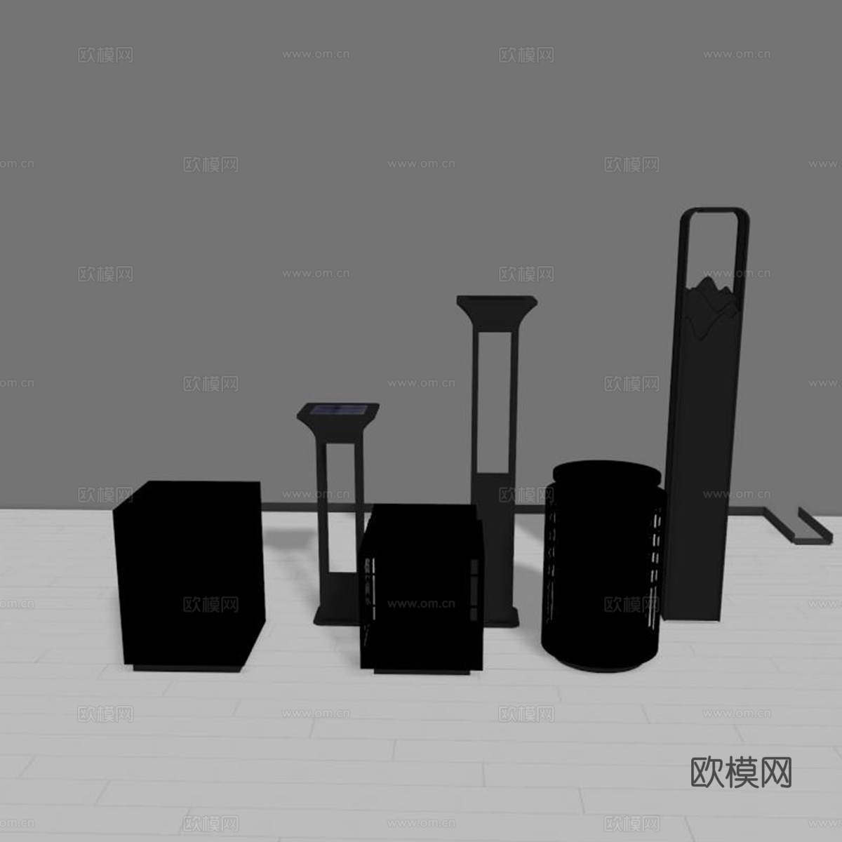 庭院灯su模型