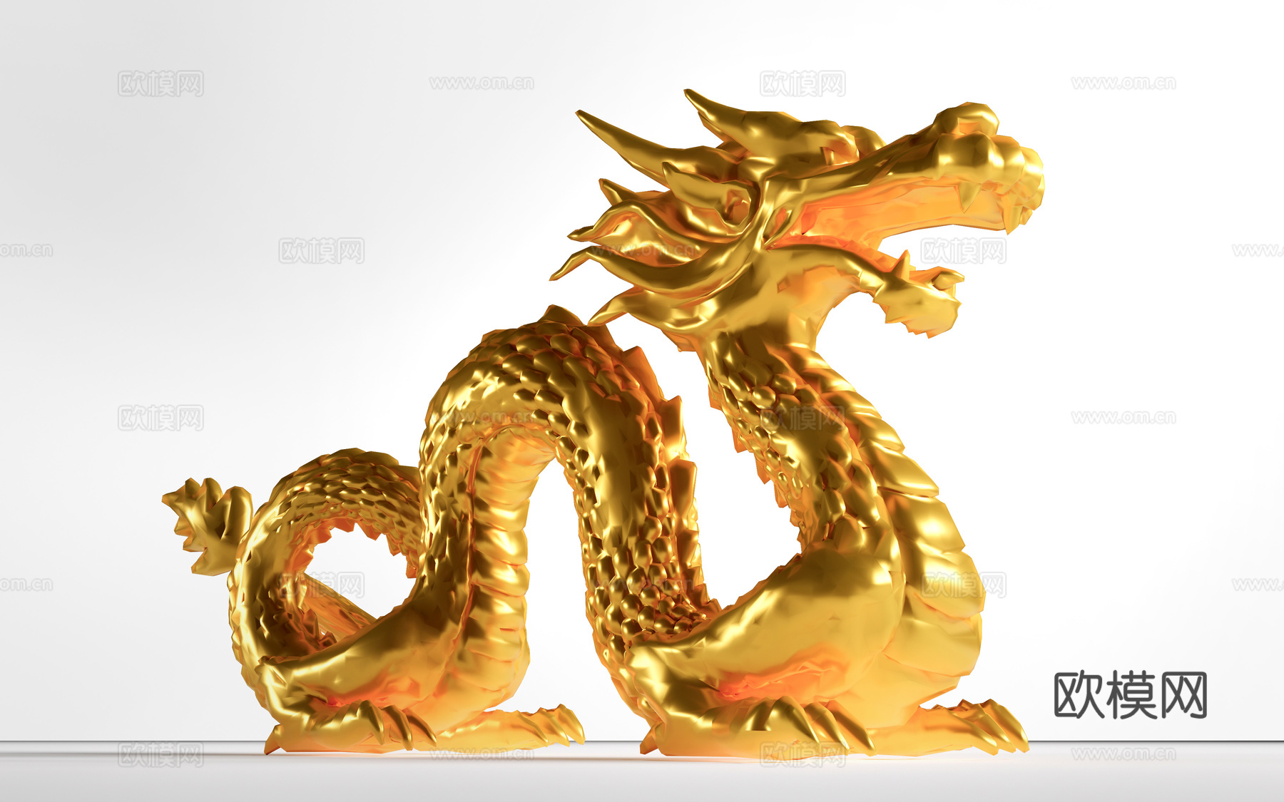 现代龙形雕塑 巨龙雕塑 雕塑小品su模型