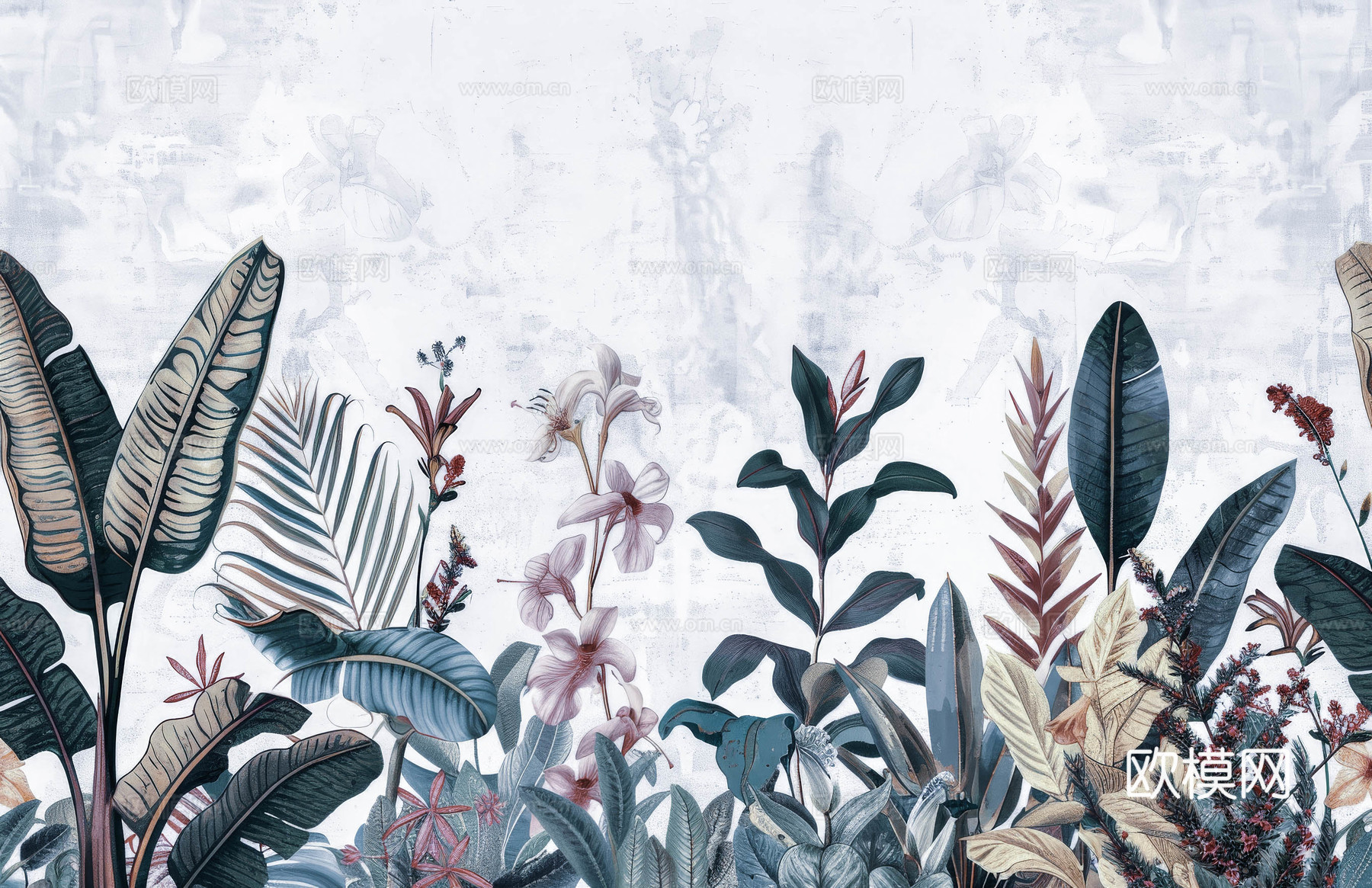 欧式田园热带雨林壁纸下载（渲染图5）