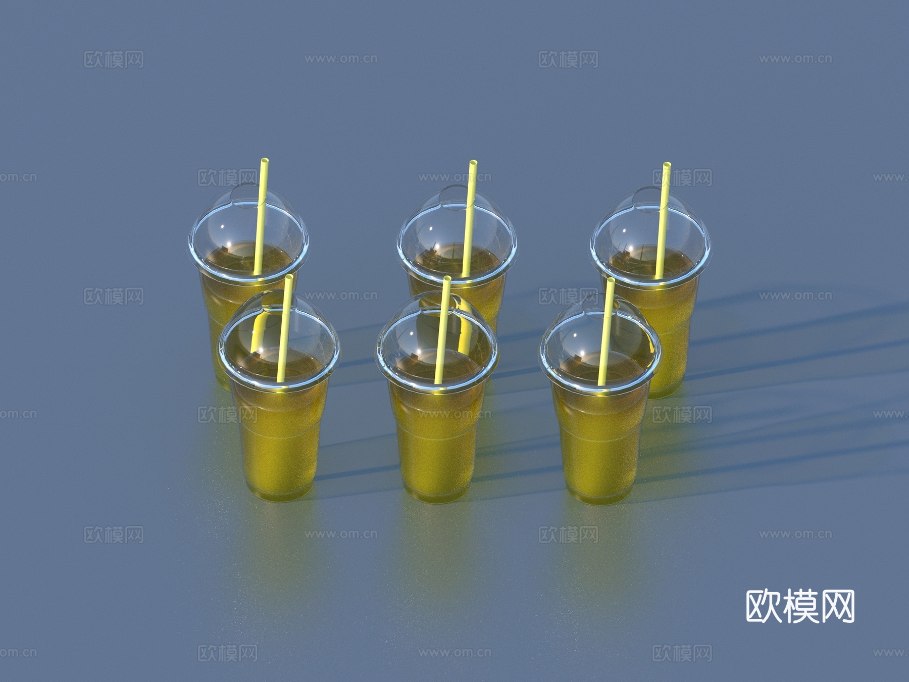 果汁饮料 玻璃杯3d模型