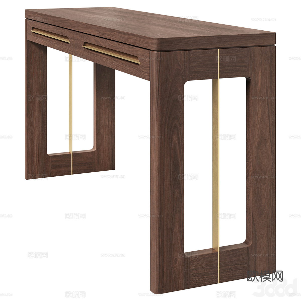 新中式轻奢端景台 玄关柜3d模型