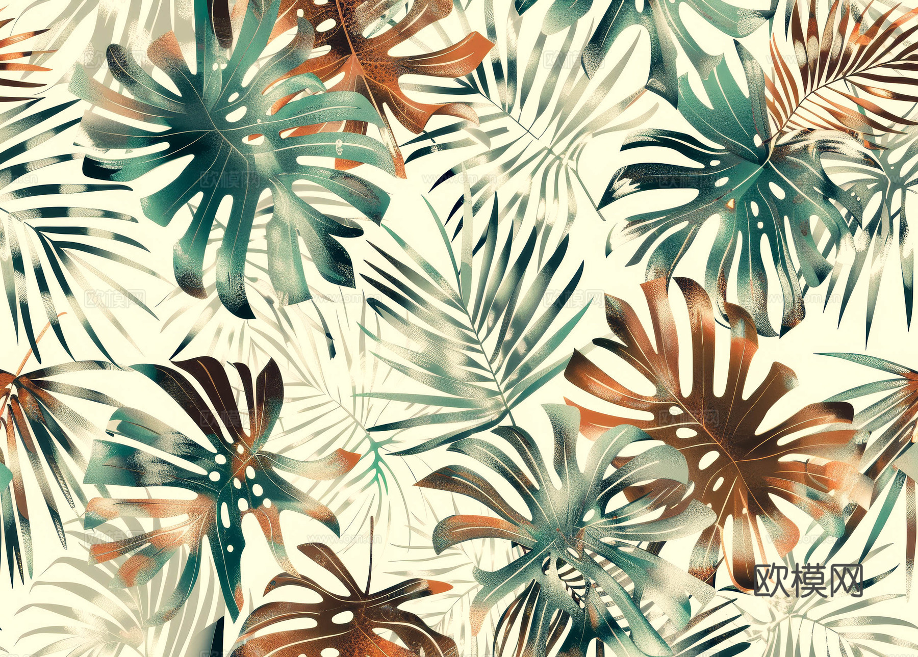 欧式田园热带雨林壁纸下载（渲染图4）