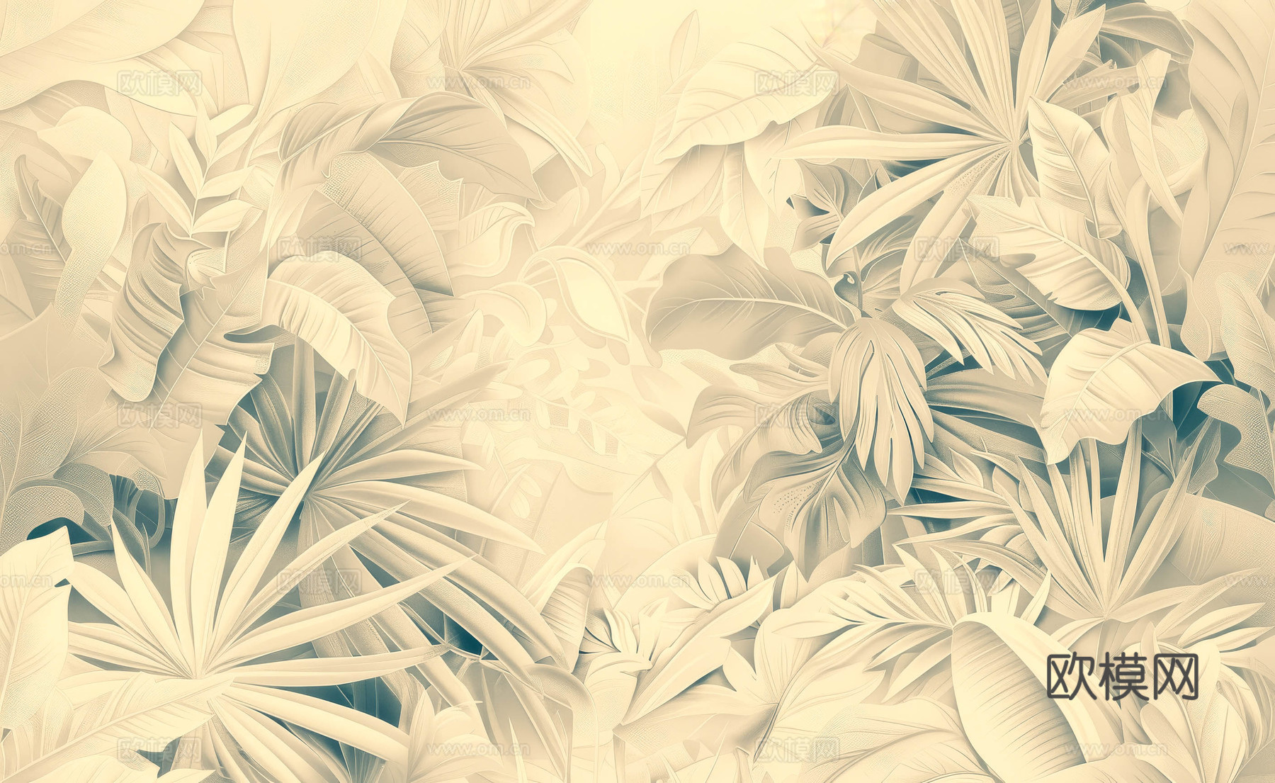 欧式田园热带雨林壁纸下载（渲染图2）