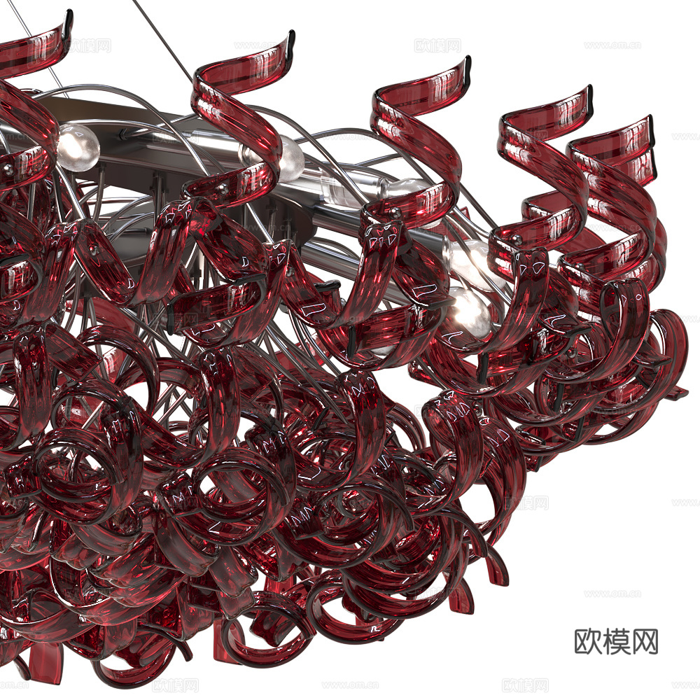 现代意式轻奢装饰吊灯3d模型