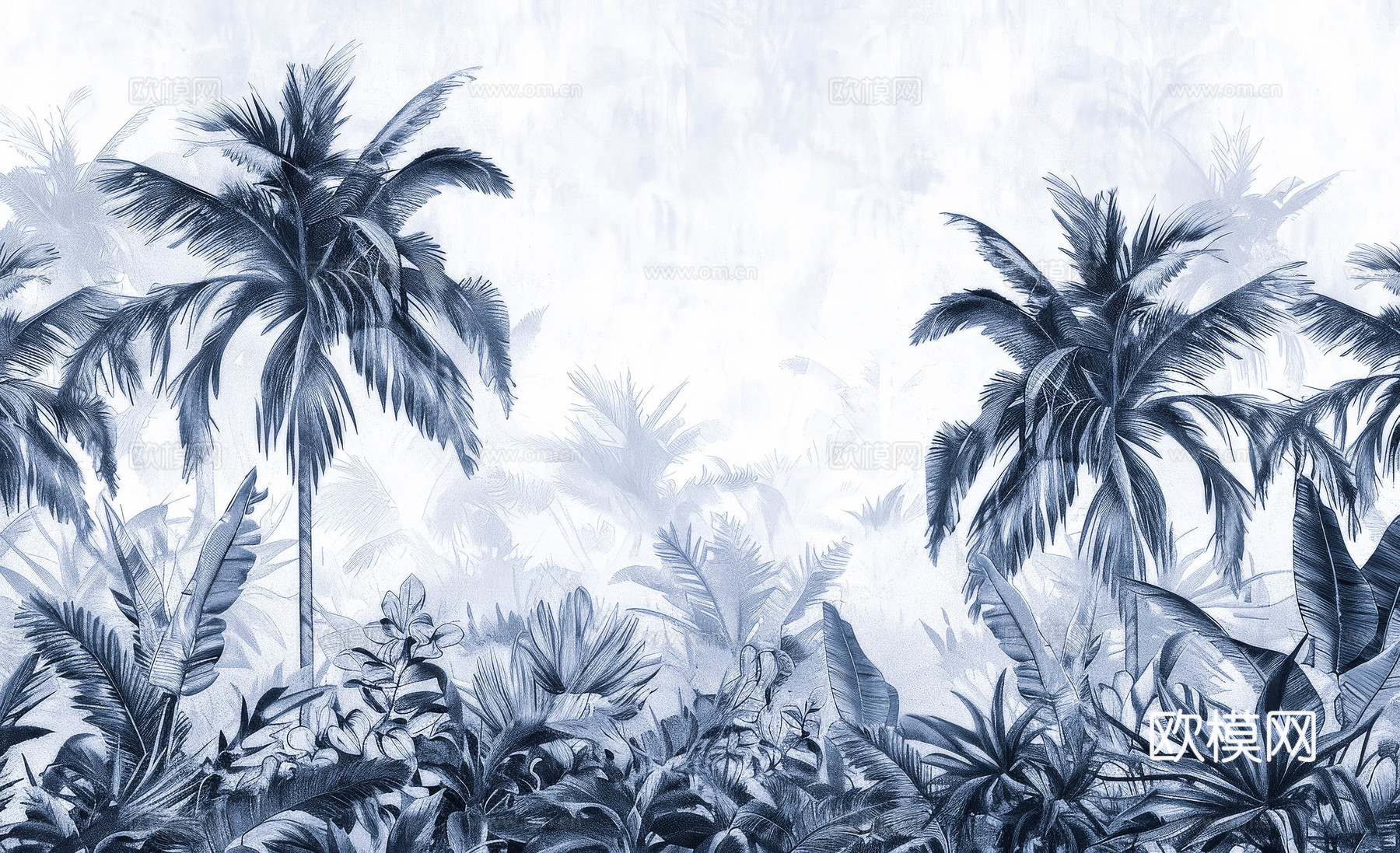 欧式田园热带雨林壁纸下载（渲染图3）