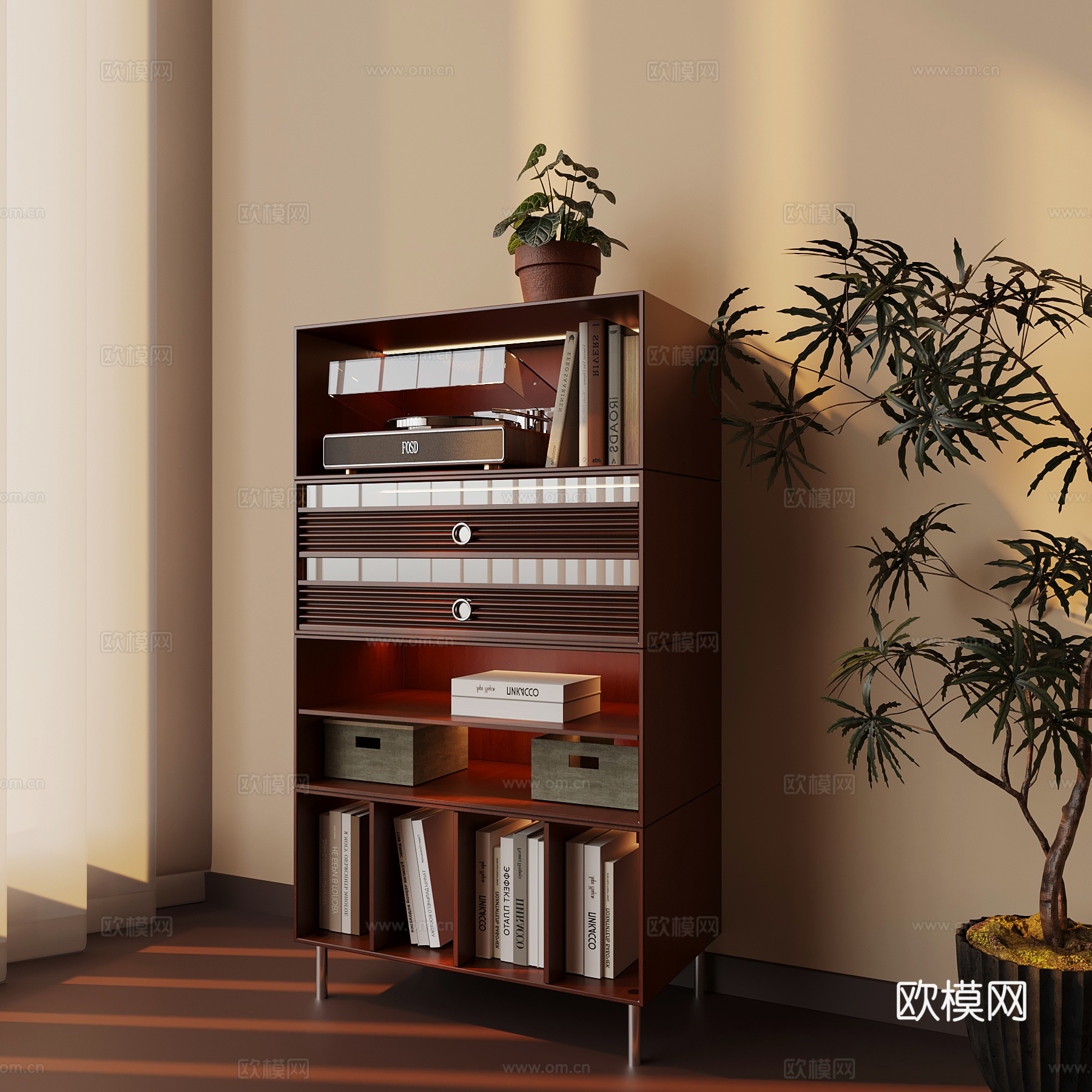 法式中古风边柜3d模型