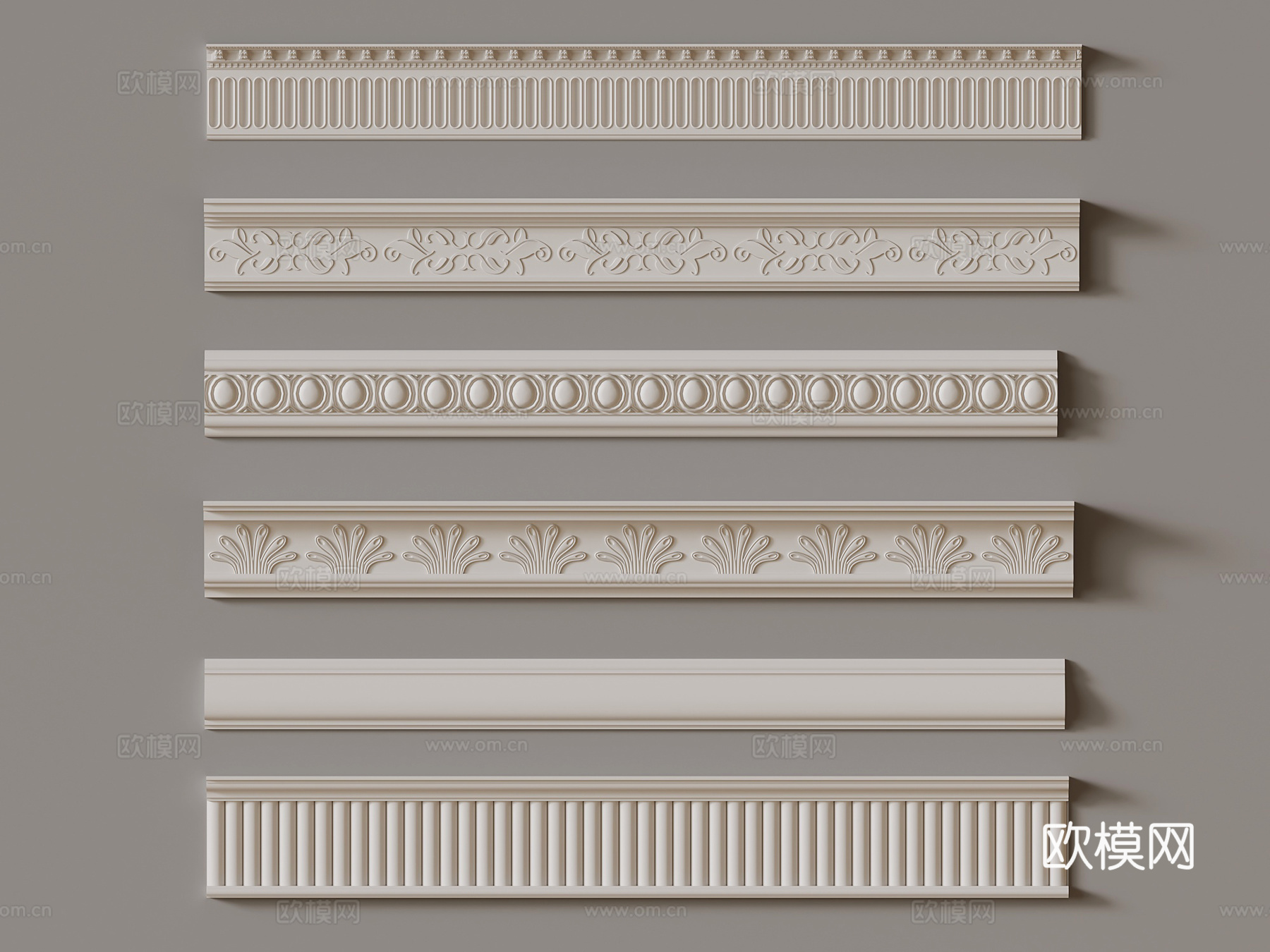 法式线条 法式石膏线 吊顶3d模型
