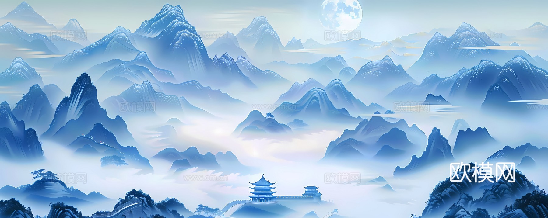 新中式国风壁纸壁画