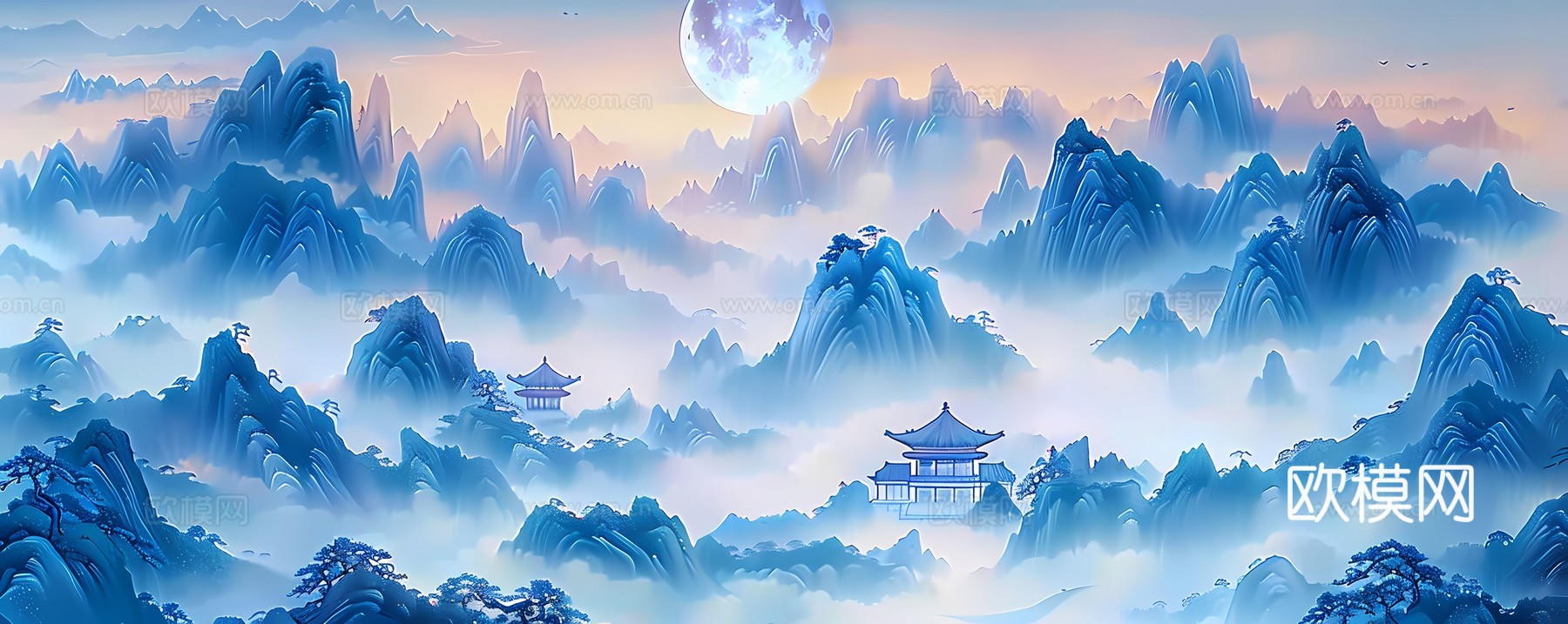 新中式国风壁纸壁画