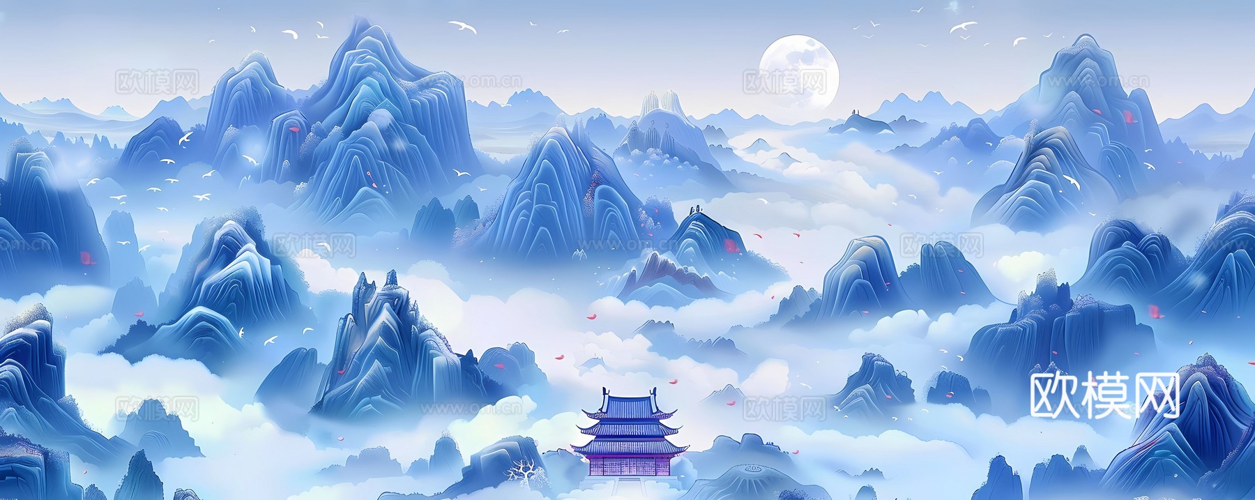 新中式国风壁纸壁画